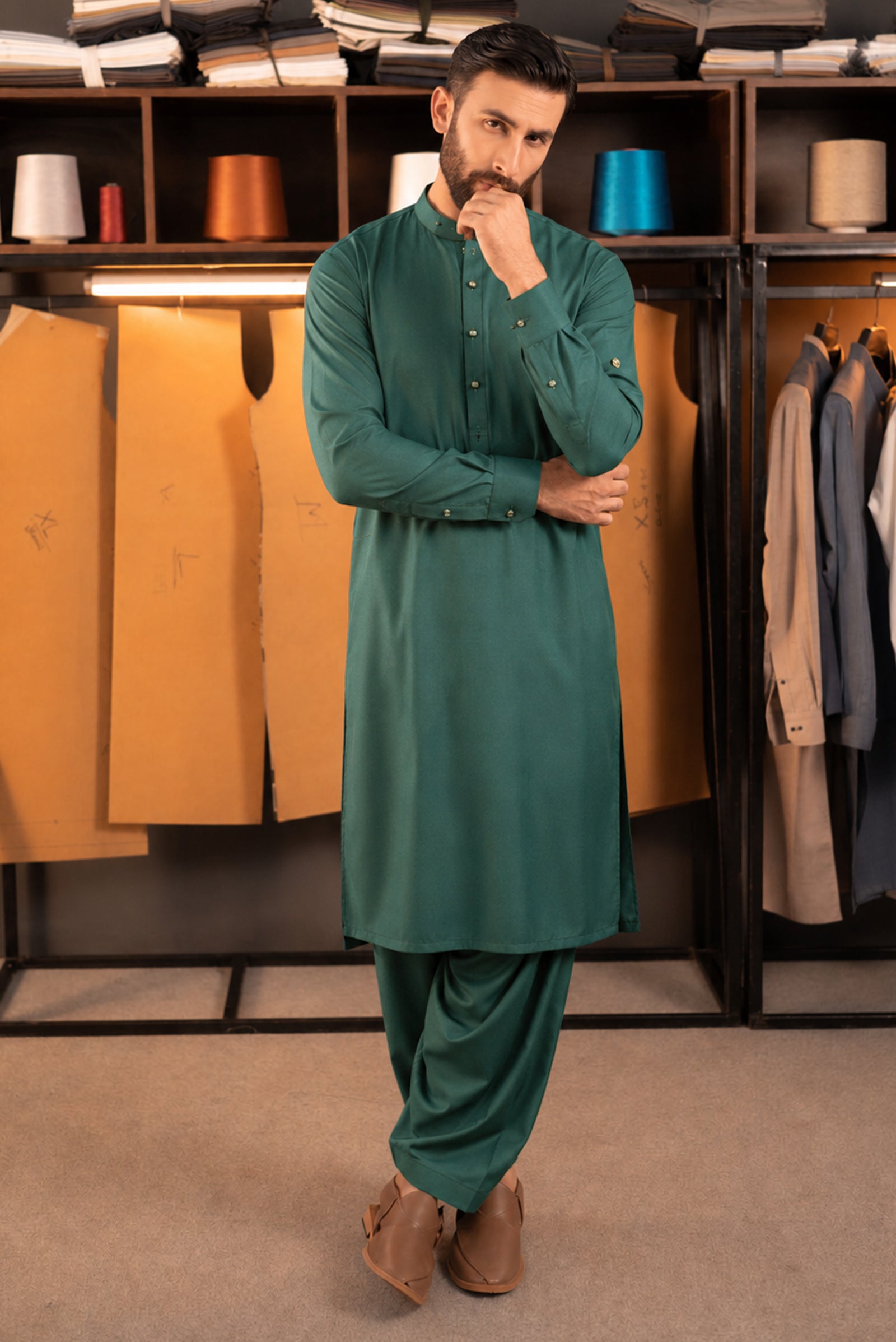 Stitched Shalwar Kameez (SPSB71) Green