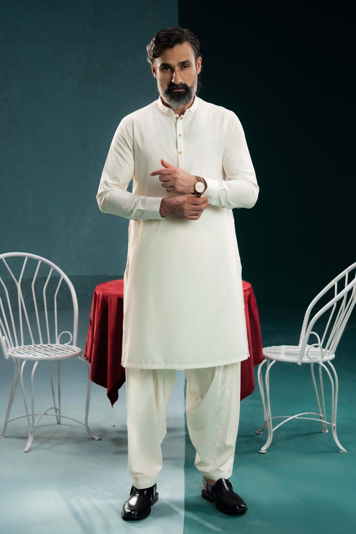 Off White - Stitched Shalwar Kameez & Combo - SWSB10