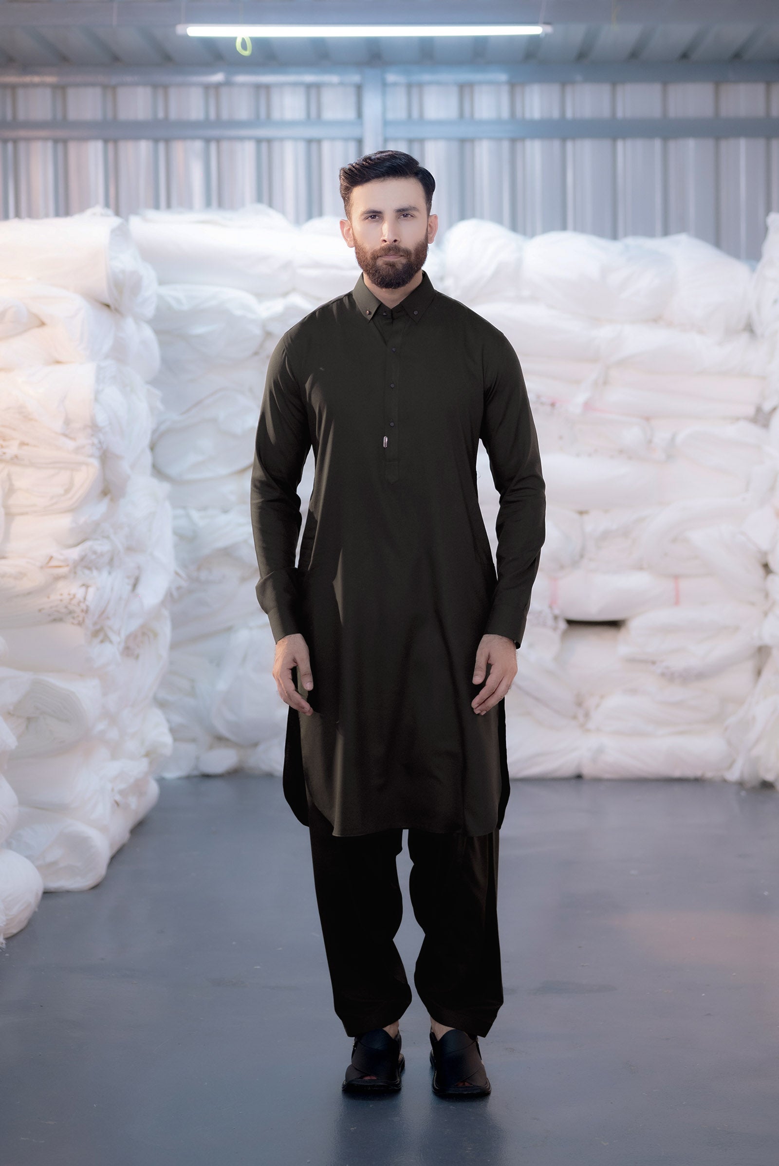 Stitched Shalwar Kameez (SPSC61) Dark Brown