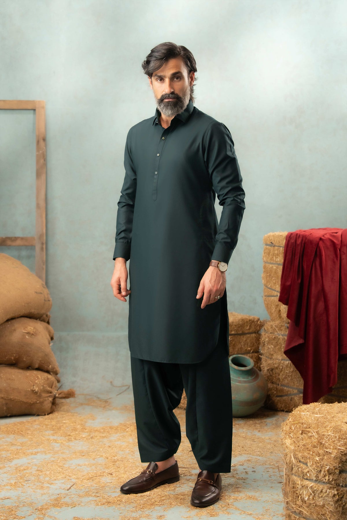 Green - Stitched Shalwar Kameez & Combo - SWSC03