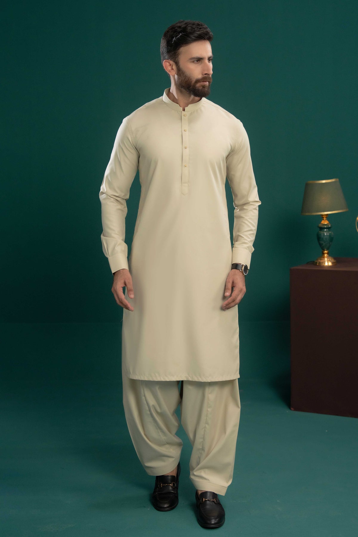 Beige - Stitched Shalwar Kameez & Combo - SWSB06