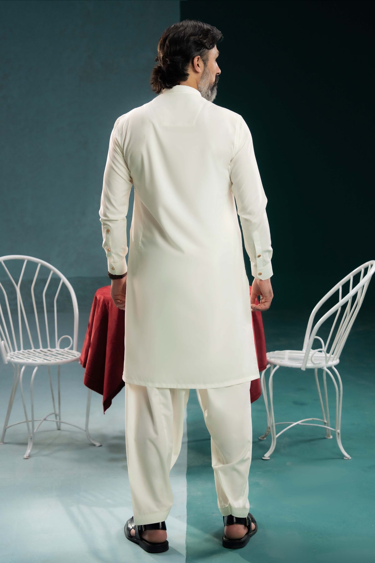 Off White - Stitched Shalwar Kameez & Combo - SWSB10