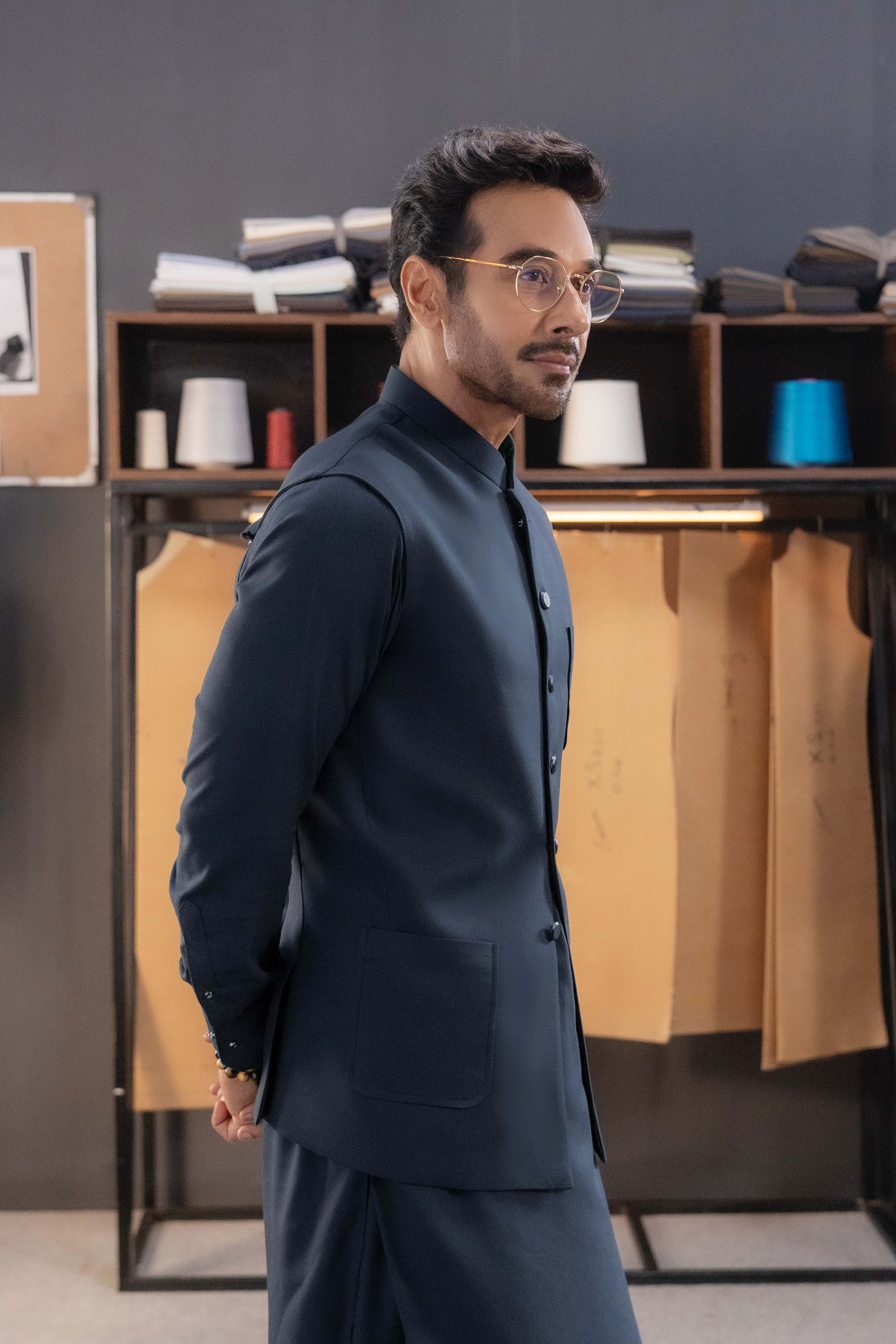 Waist Coat - Navy Blue (NWCS55)