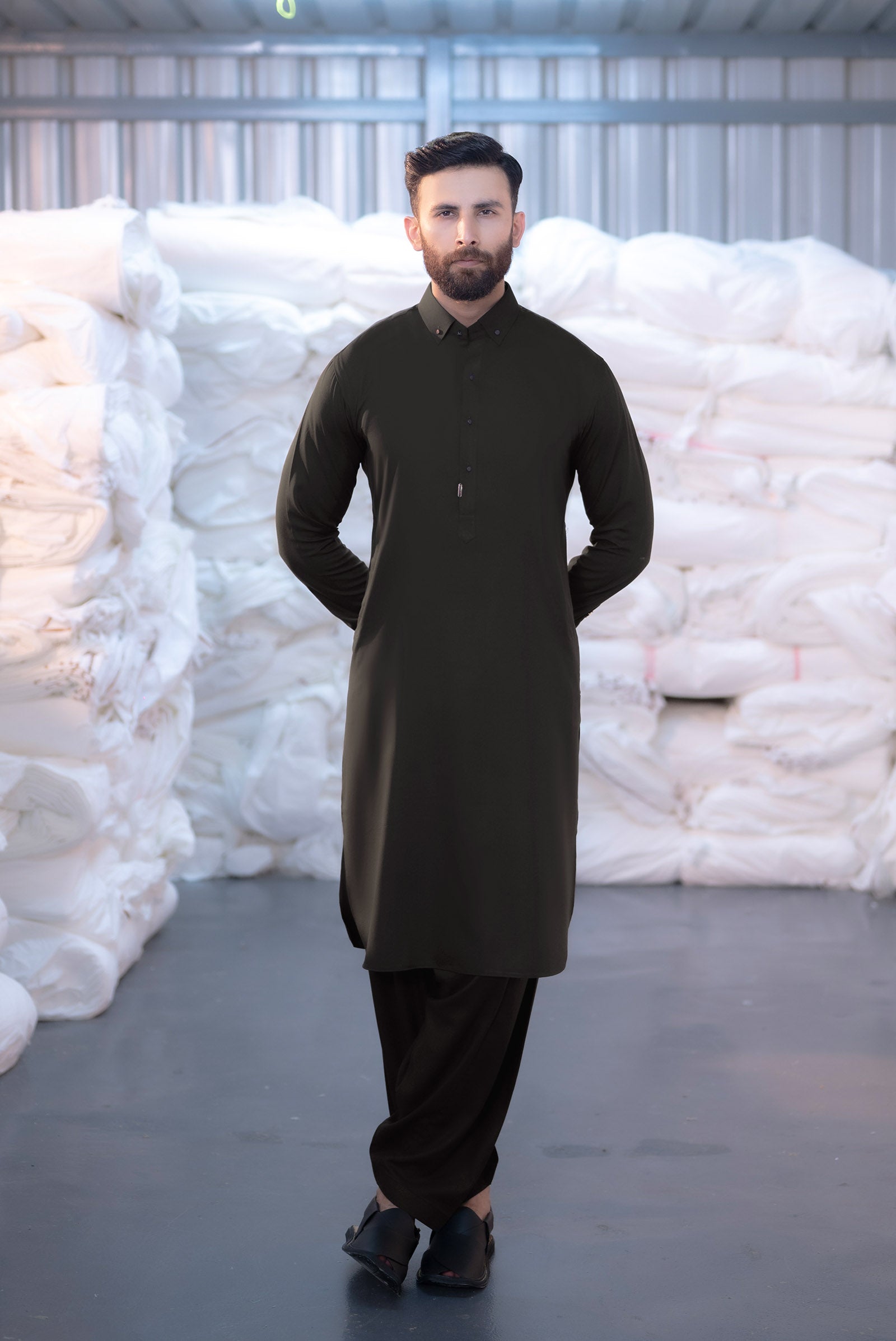 Stitched Shalwar Kameez (SPSC61) Dark Brown