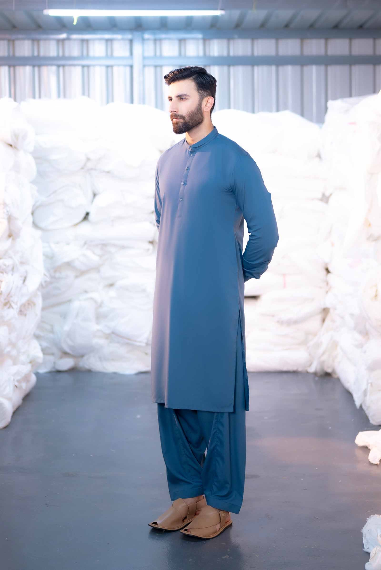 Stitched Shalwar Kameez (SPSB46) Royal Blue