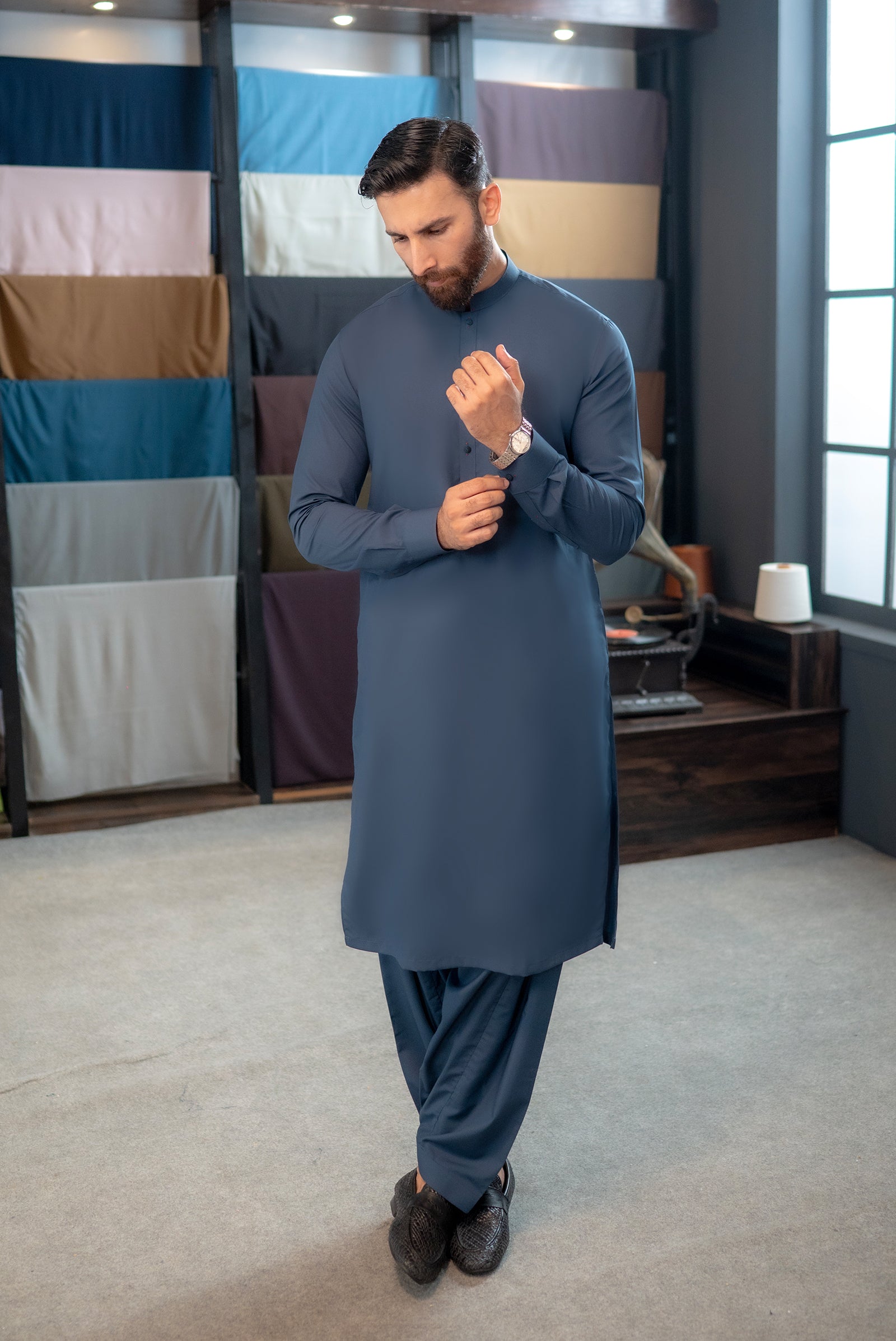Stitched Shalwar Kameez (SPSB49) Turk Blue