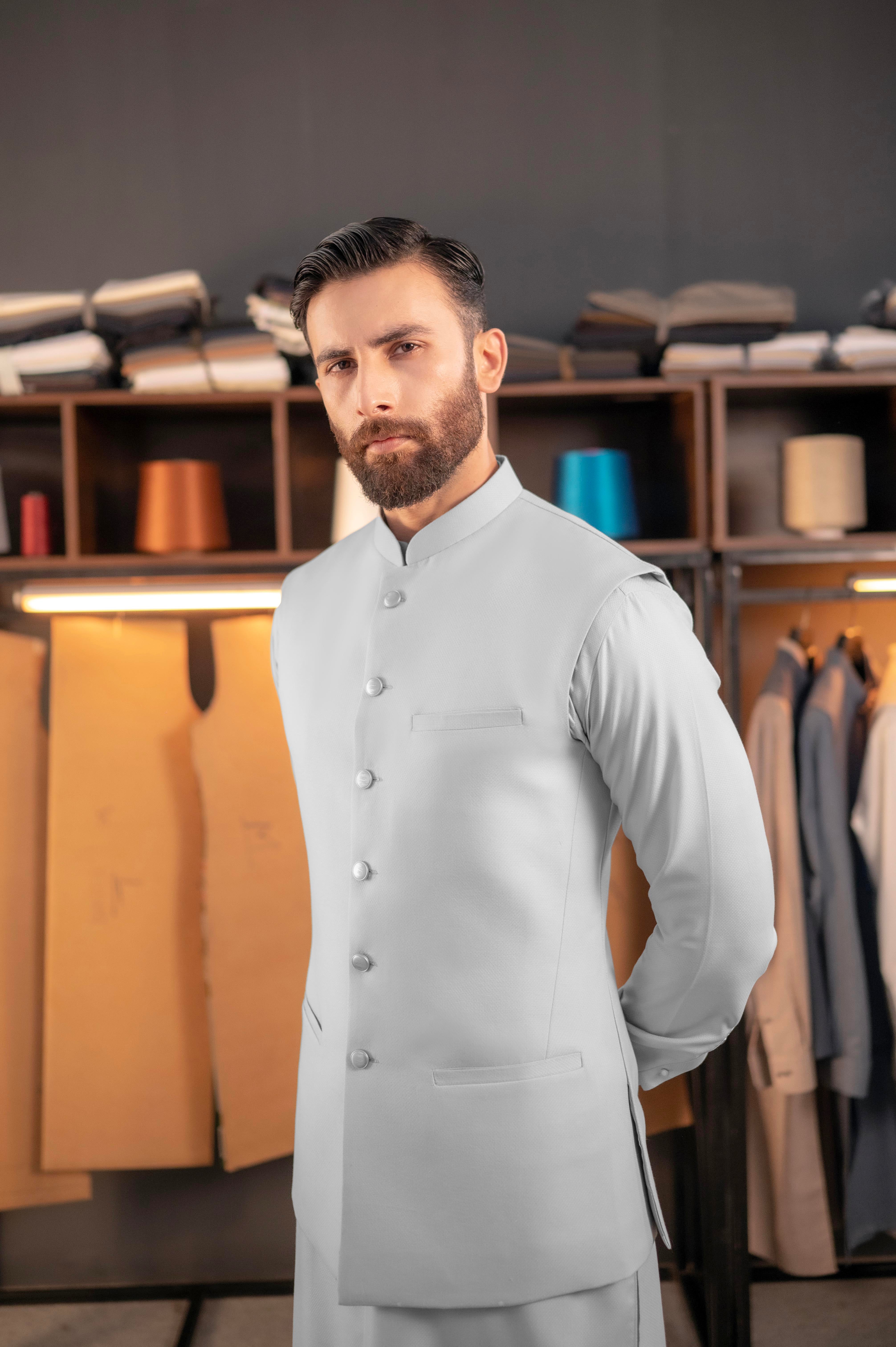 Waist Coat - Silver Grey (NWCS54)