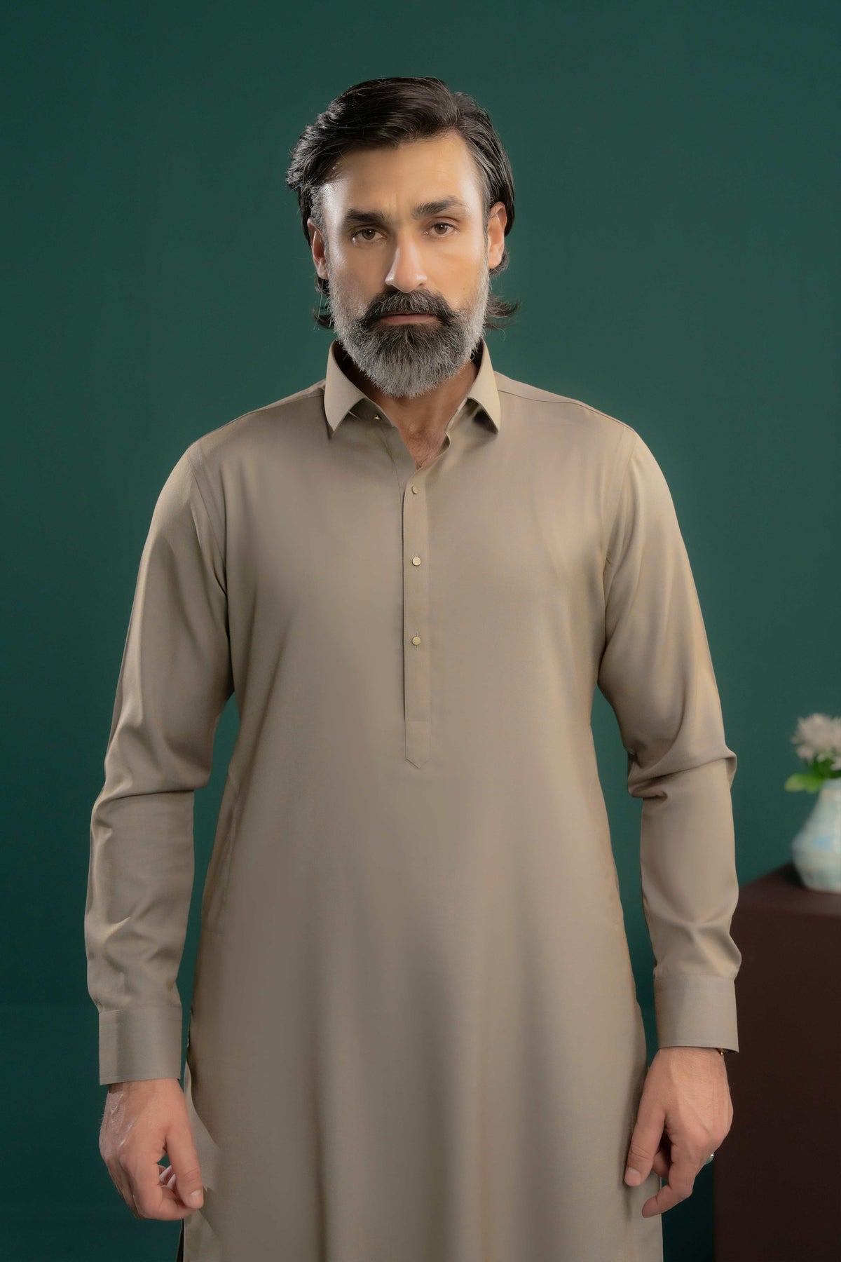 Greyish Blue - Stitched Shalwar Kameez - SWSC21