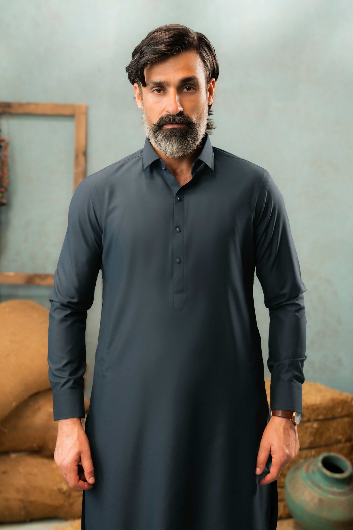 Navy Blue - Stitched Shalwar Kameez - SWSC04