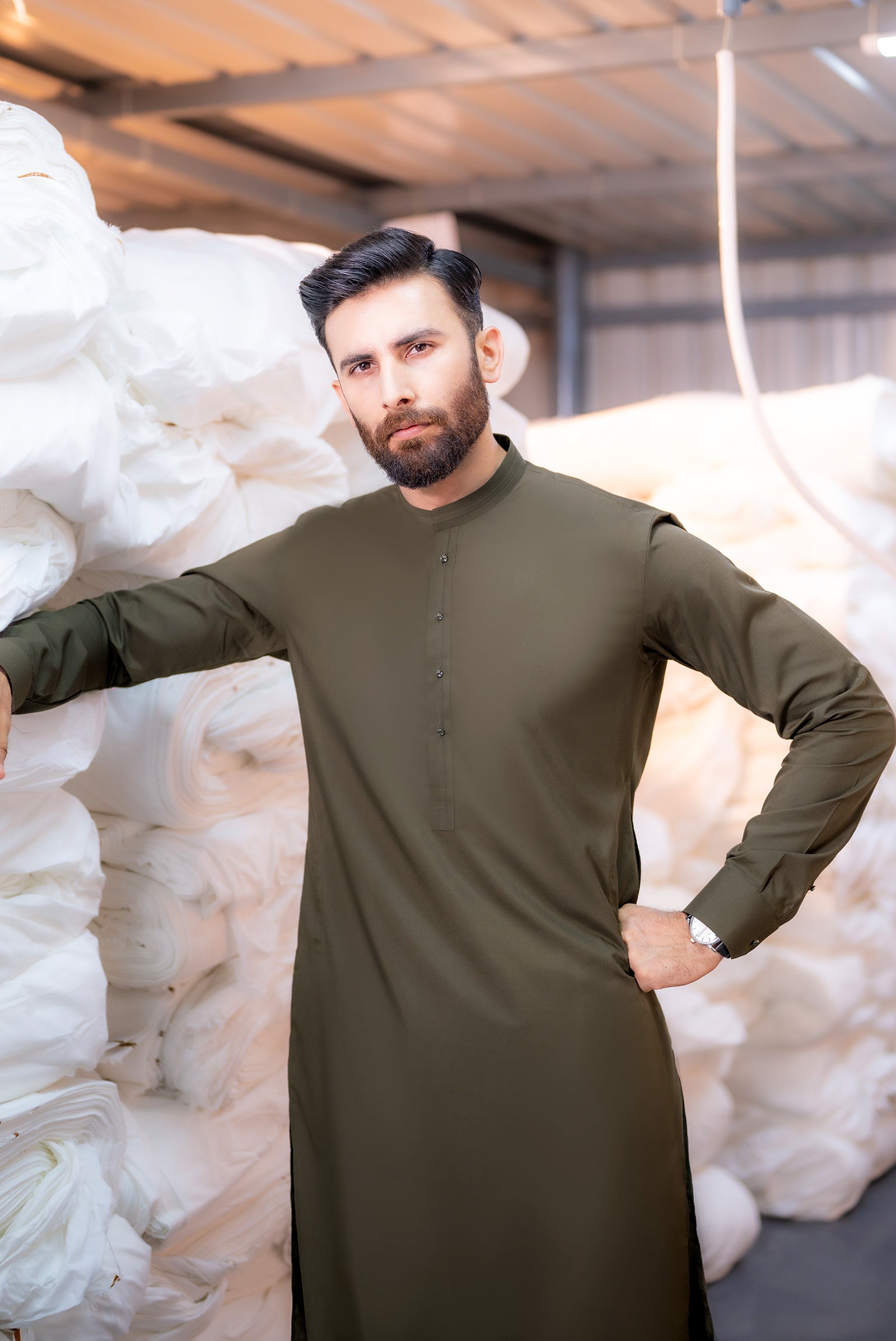 Stitched Shalwar Kameez (SPSB52) Brown