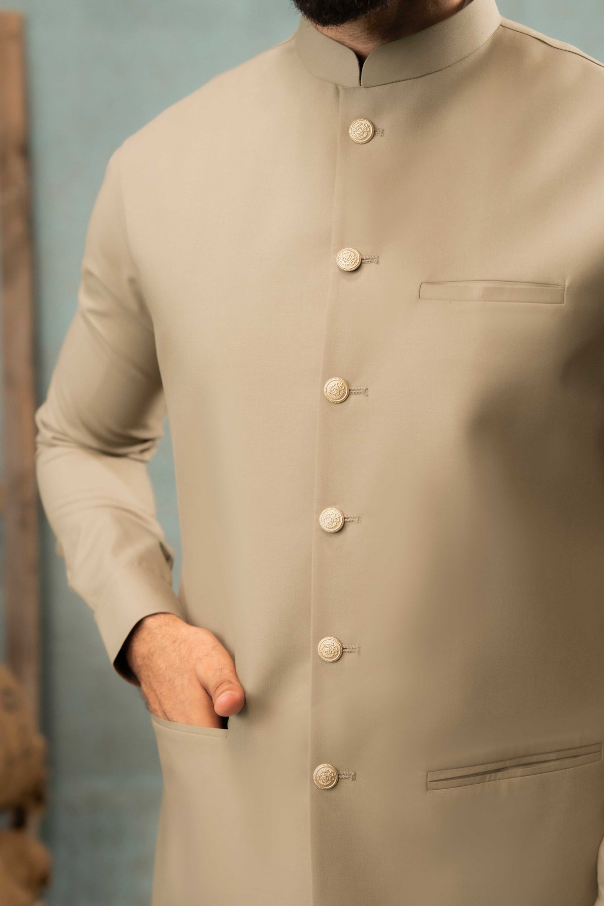 Khaki - Stitched Shalwar Kameez & Combo - SWSB08