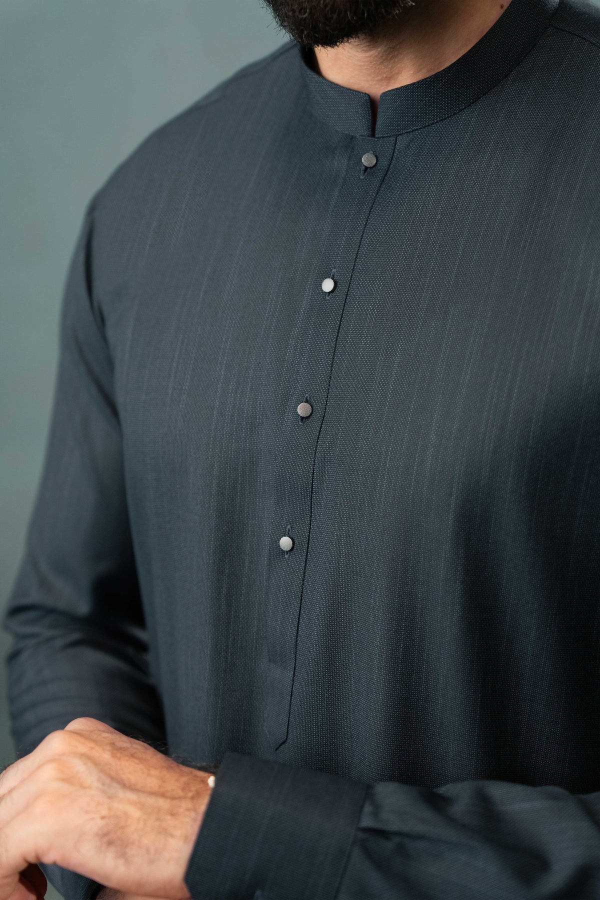 Dull Blue - Stitched Shalwar Kameez & Combo - SWSB15