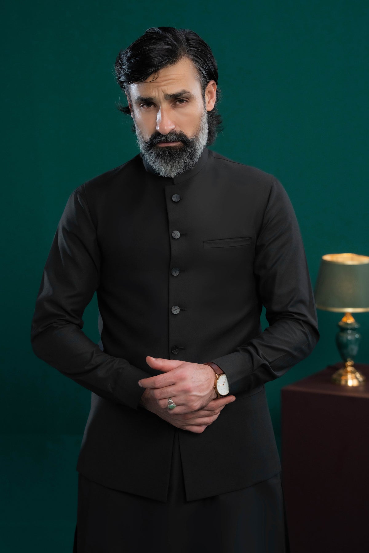 Black - Waist Coat - NWCS09