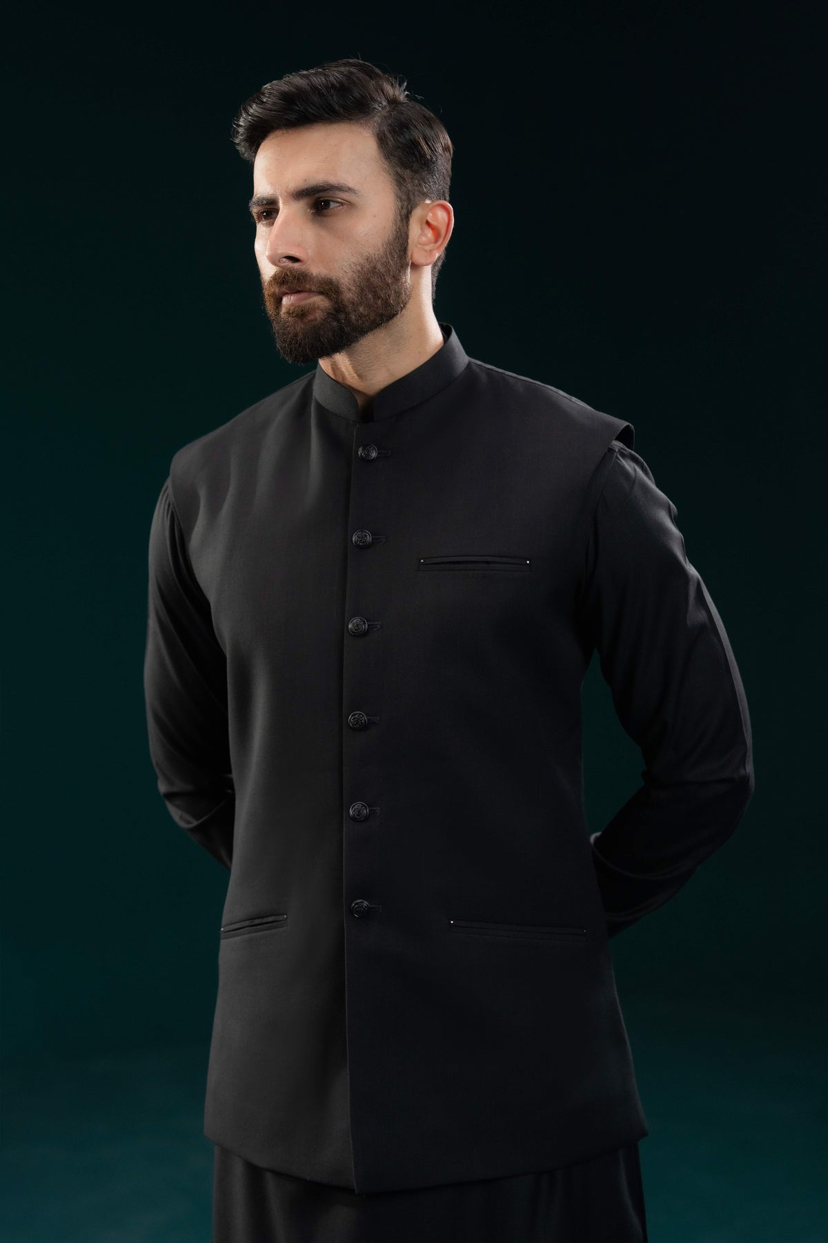 Black - Waist Coat - NWCS11