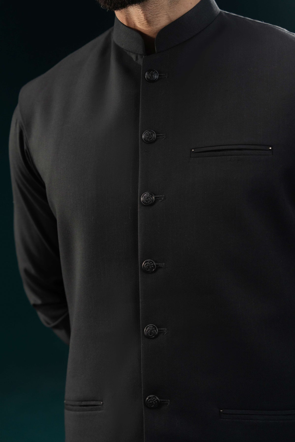 Black - Waist Coat - NWCS11
