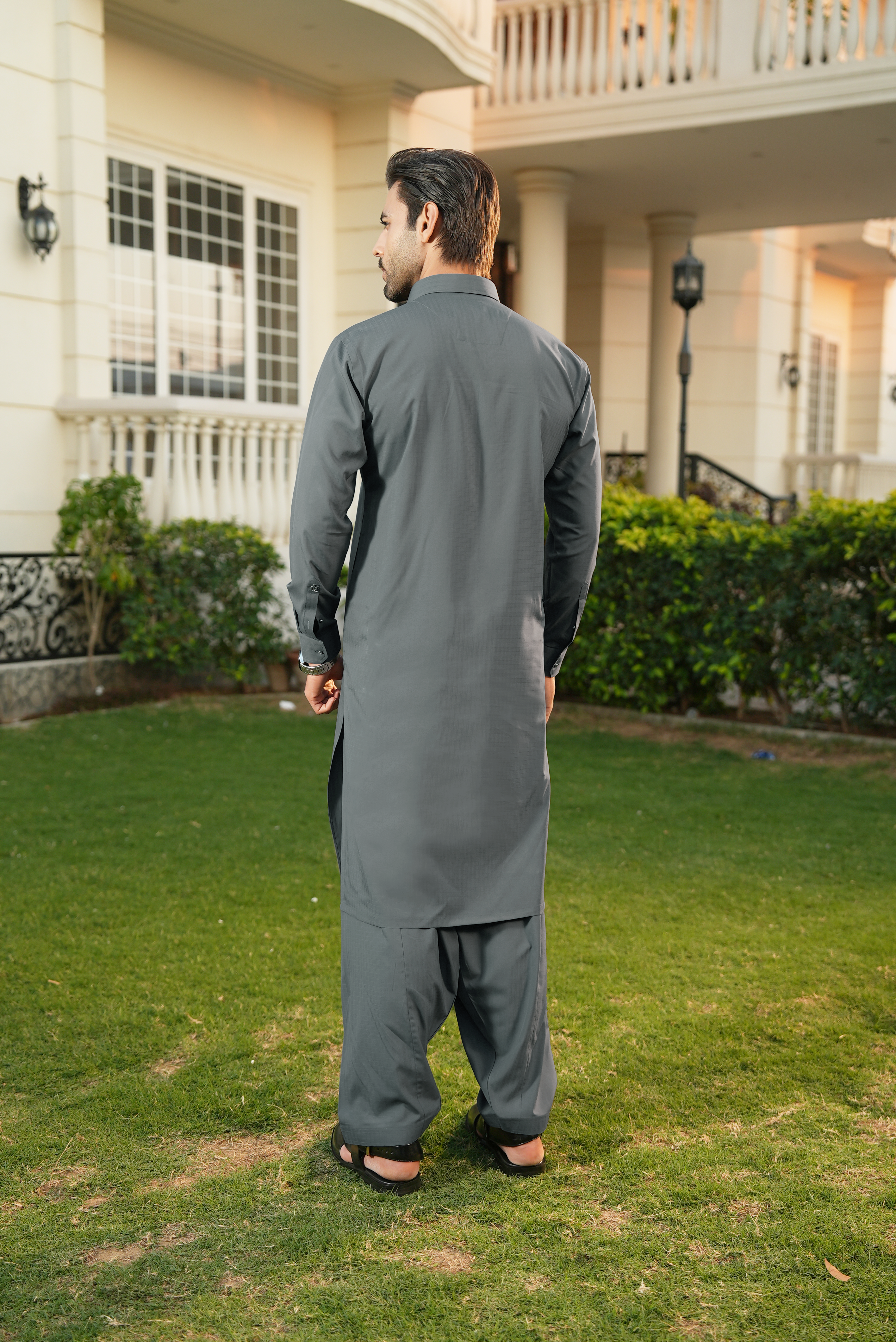 Stitched Shalwar Kameez (SPSC24) Grey
