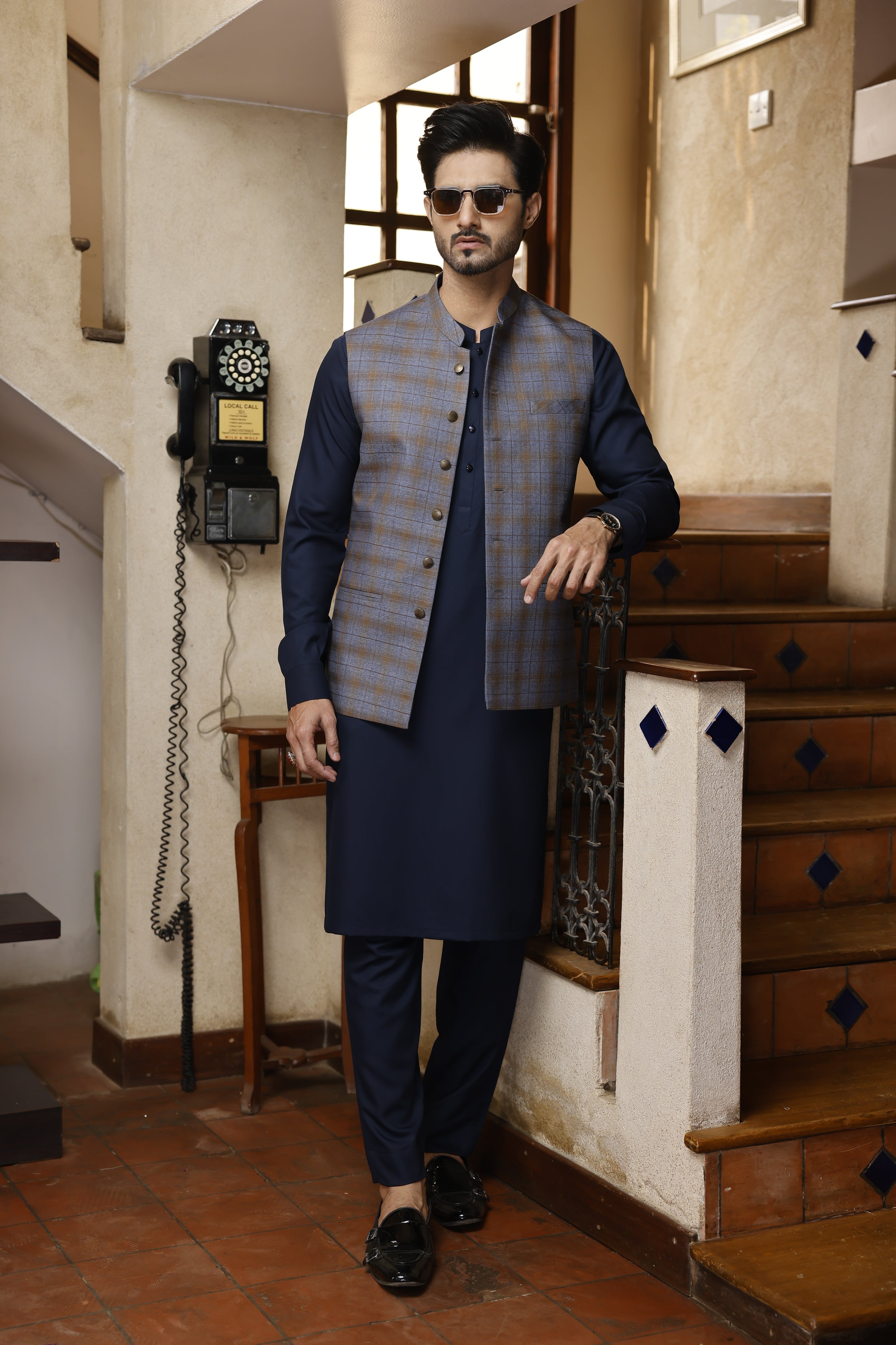 Suiting Fabric 18 - (Blue) 2.25 Mtr