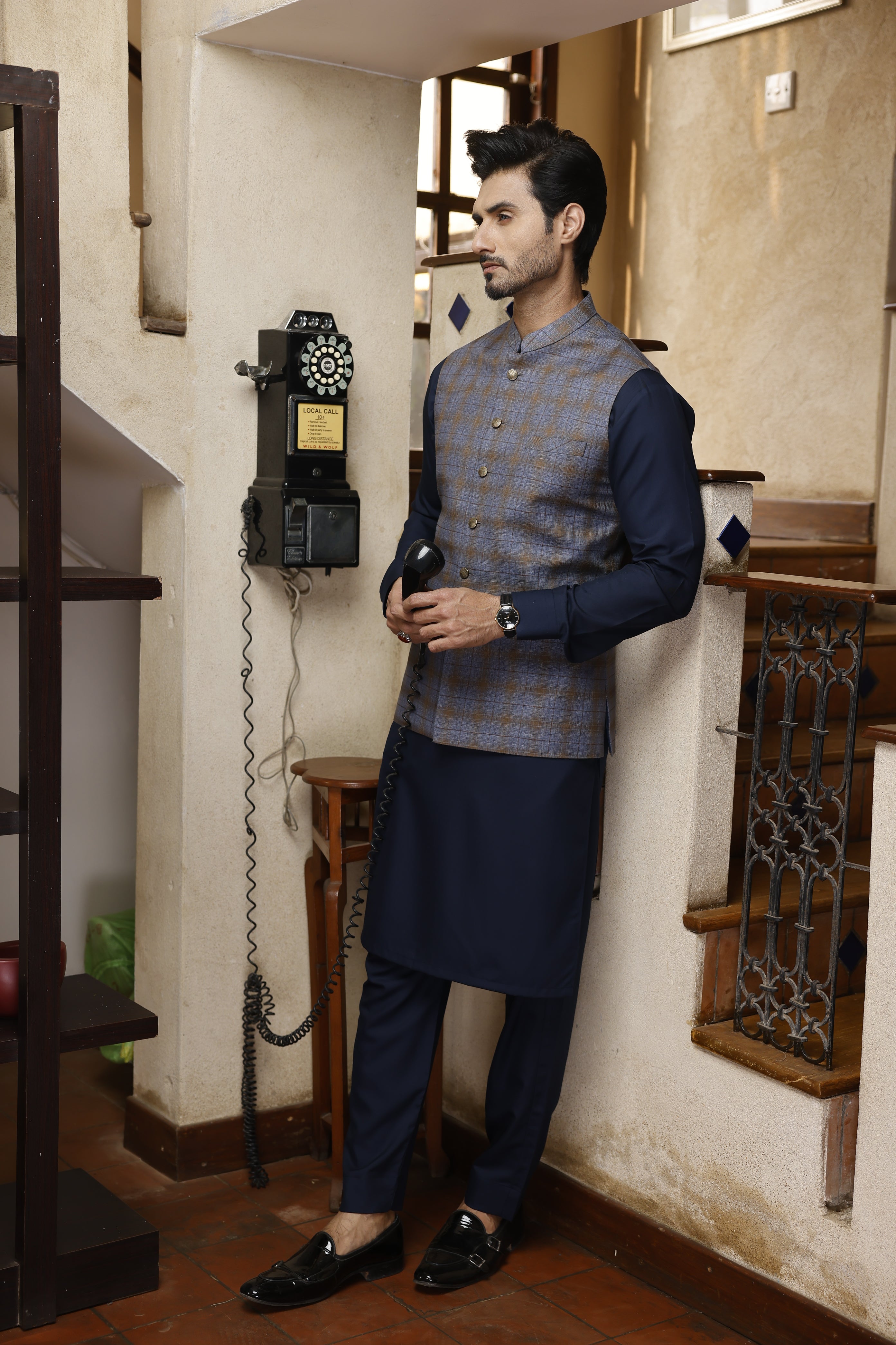 Suiting Fabric 18 - (Blue) 2.25 Mtr