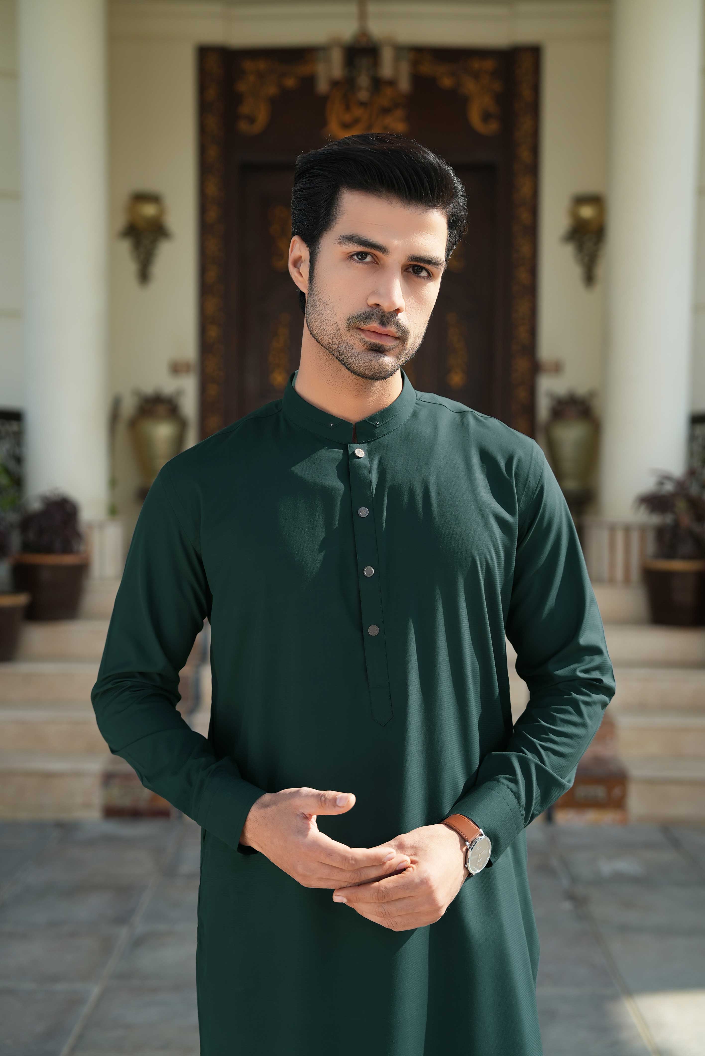 Stitched Shalwar Kameez (SPSB) Green