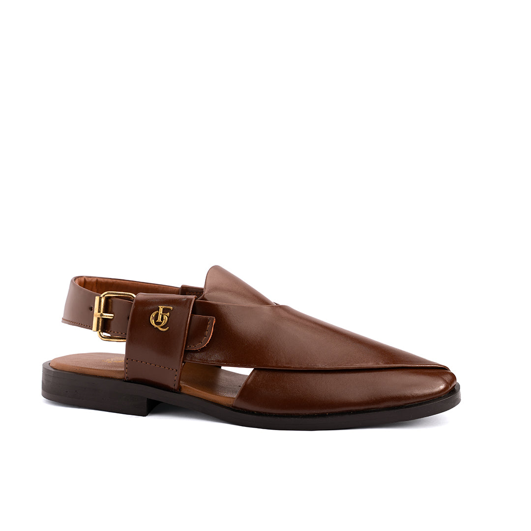 Brown Leather Peshawari Sandal - PMC12