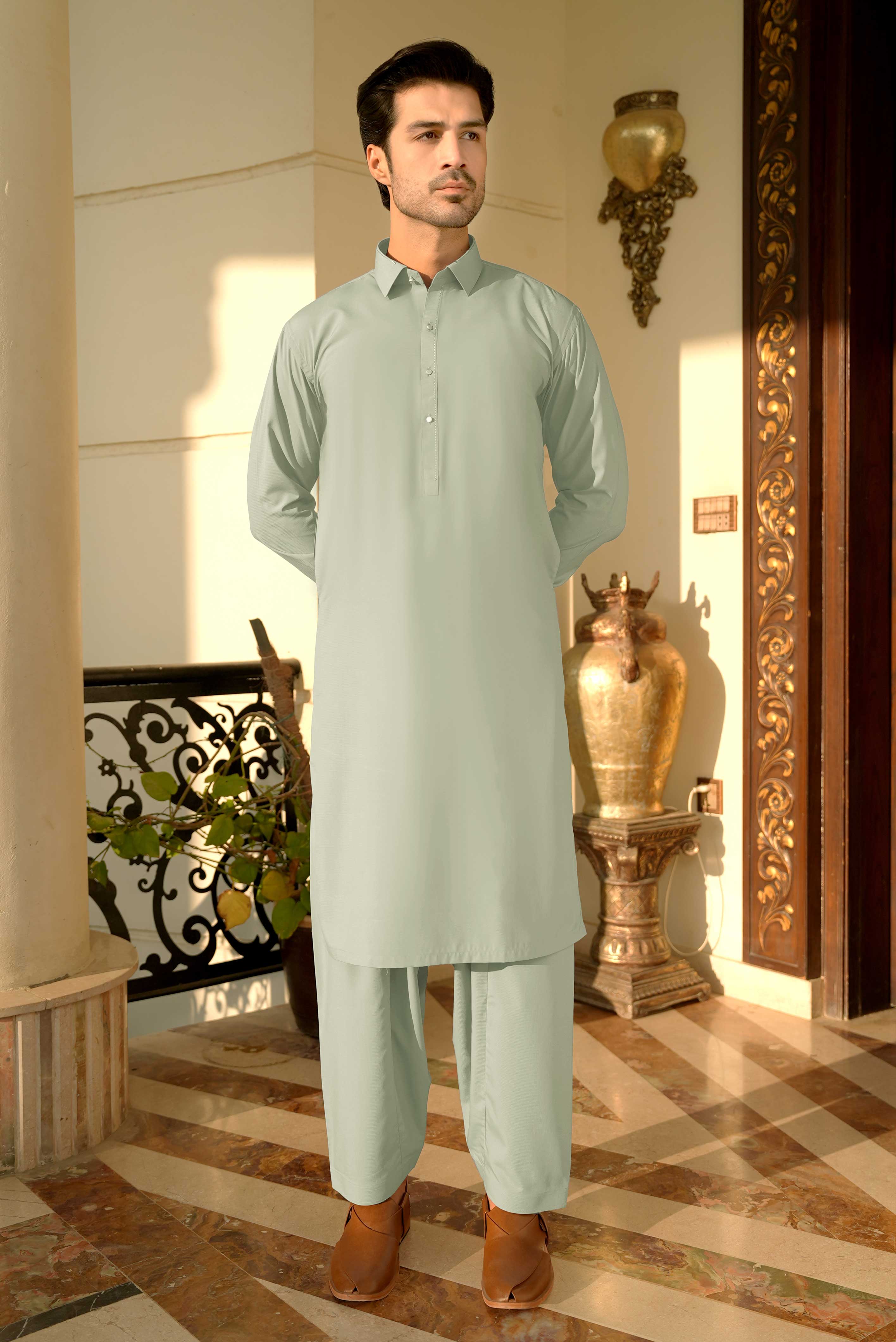 Stitched Shalwar Kameez (SPSC21) Pistachio