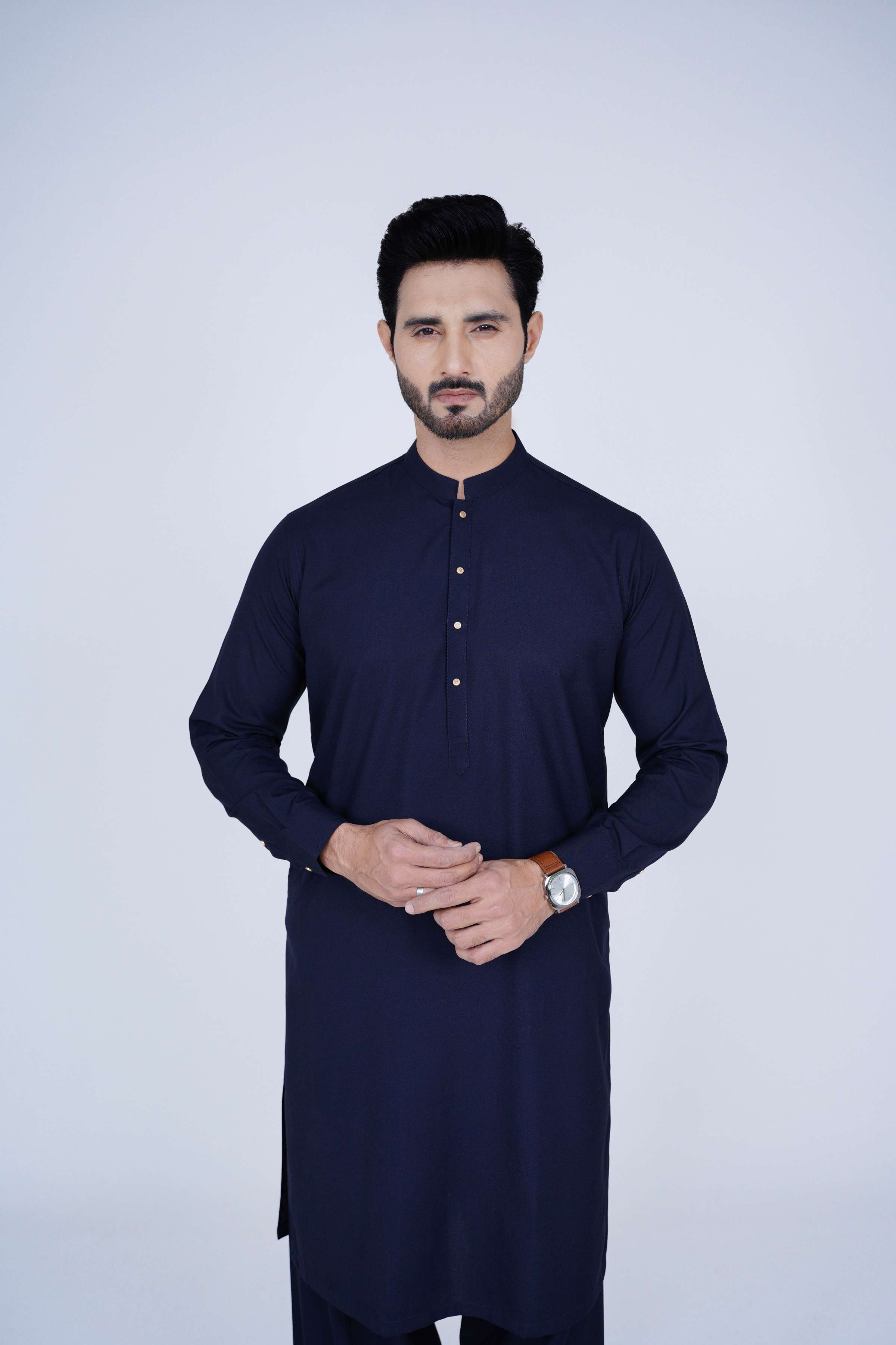 Stitched Shalwar Kameez (SWS19) Navy Blue