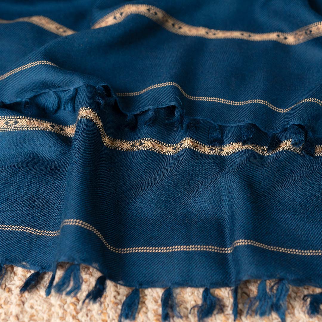 Woolen Shawl - 004 | Navy Blue