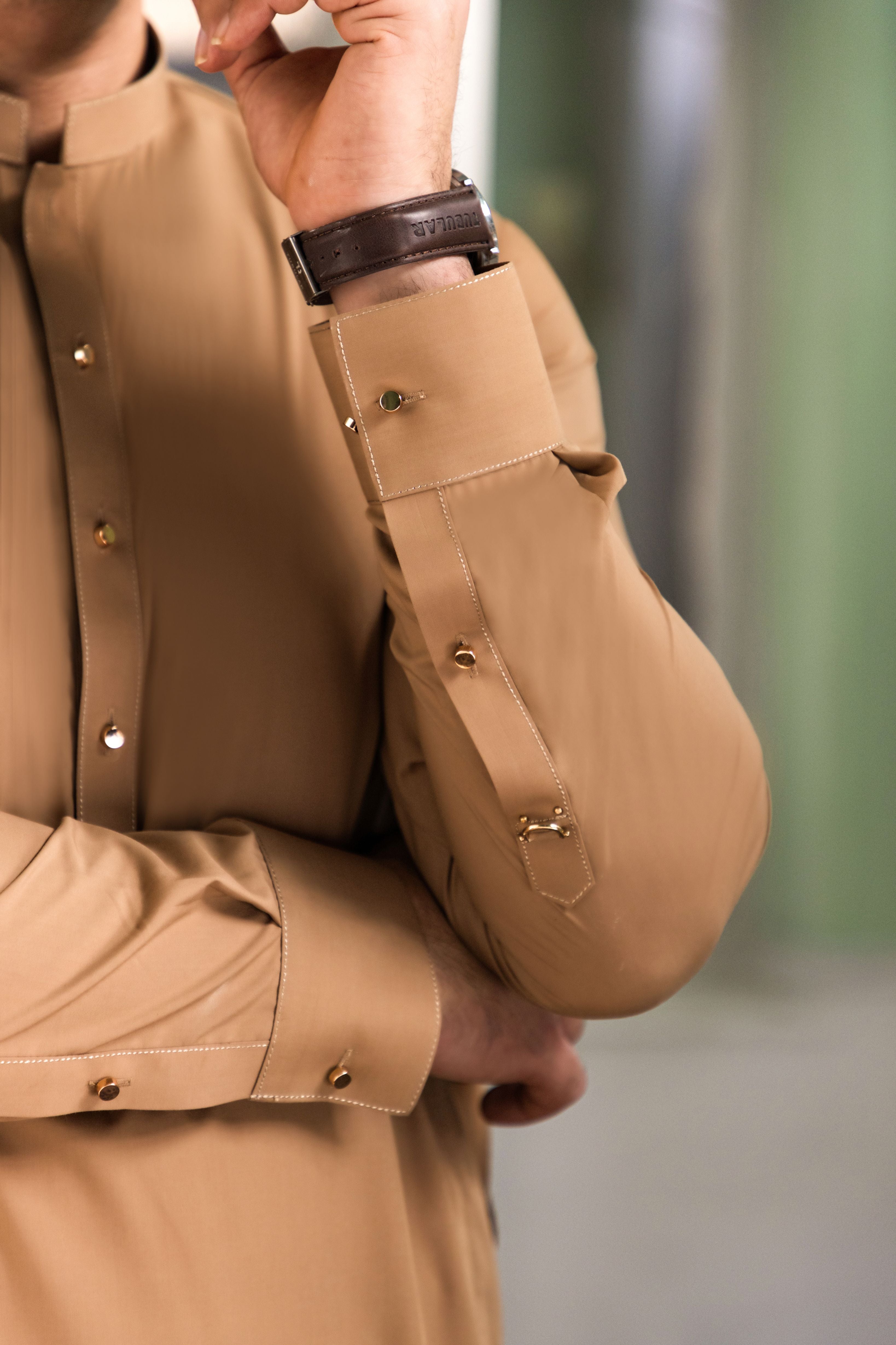 Stitched Shalwar Kameez (SPS67) Camel