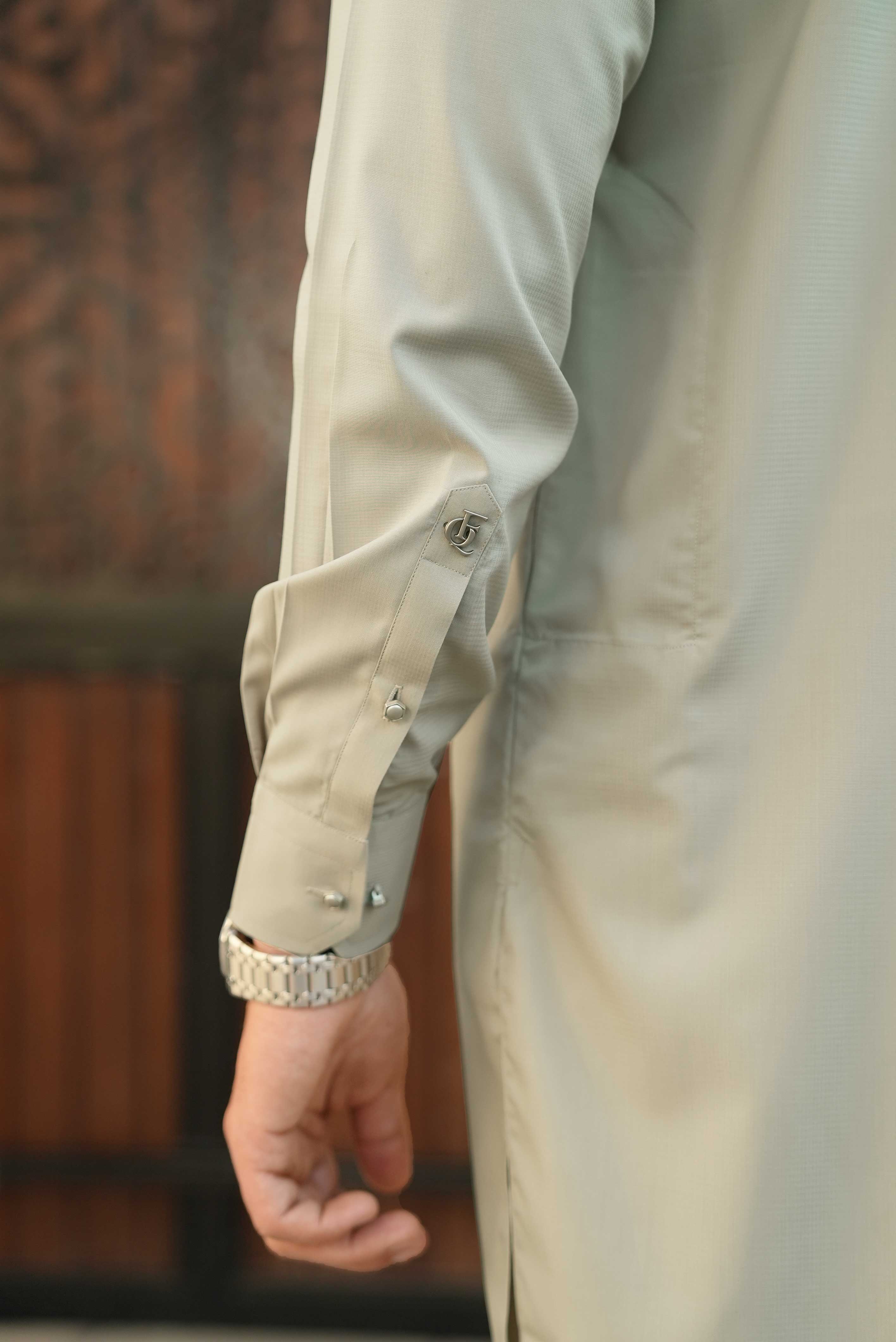 Stitched Shalwar Kameez (SPSB) Light Grey