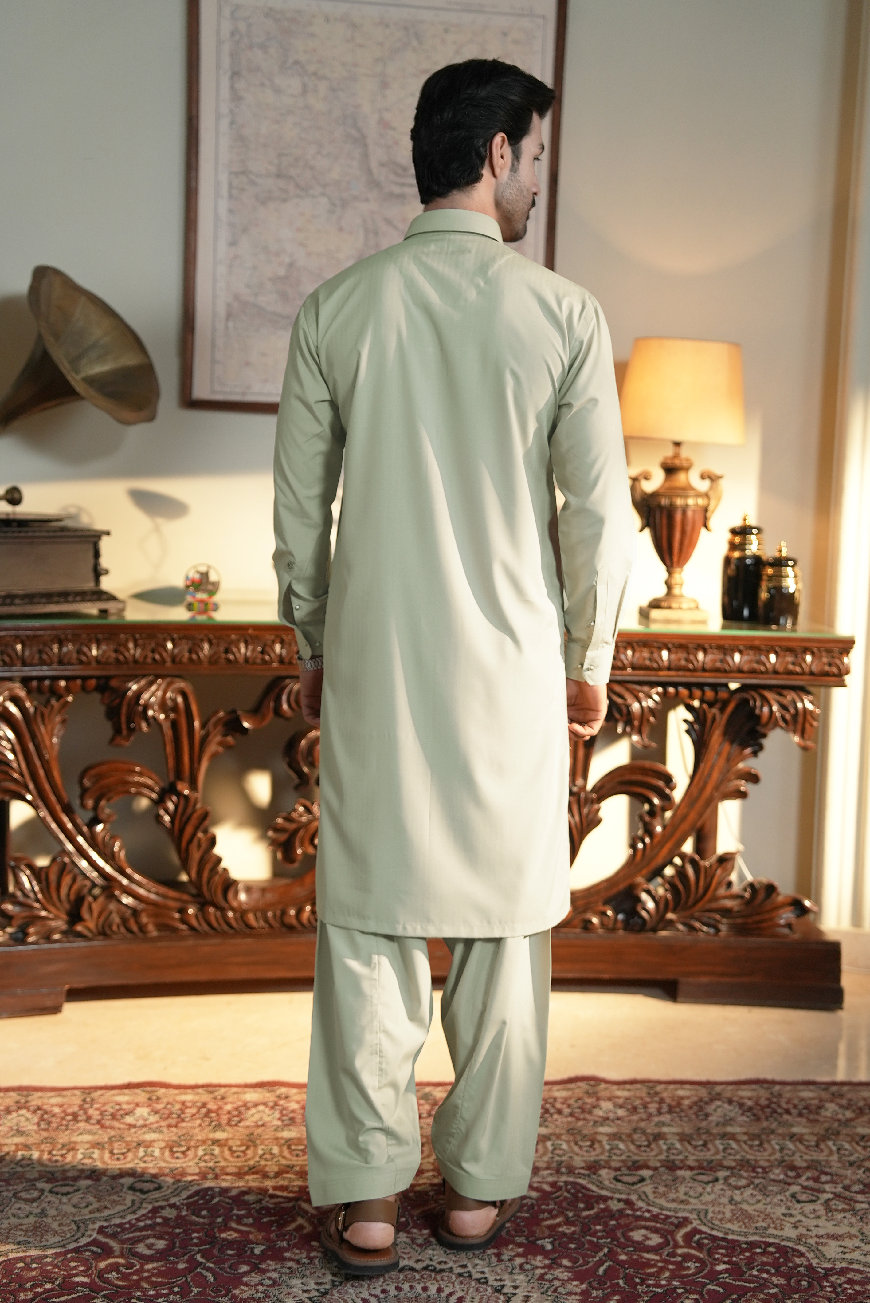 Stitched Shalwar Kameez (SPSC) Soft Green