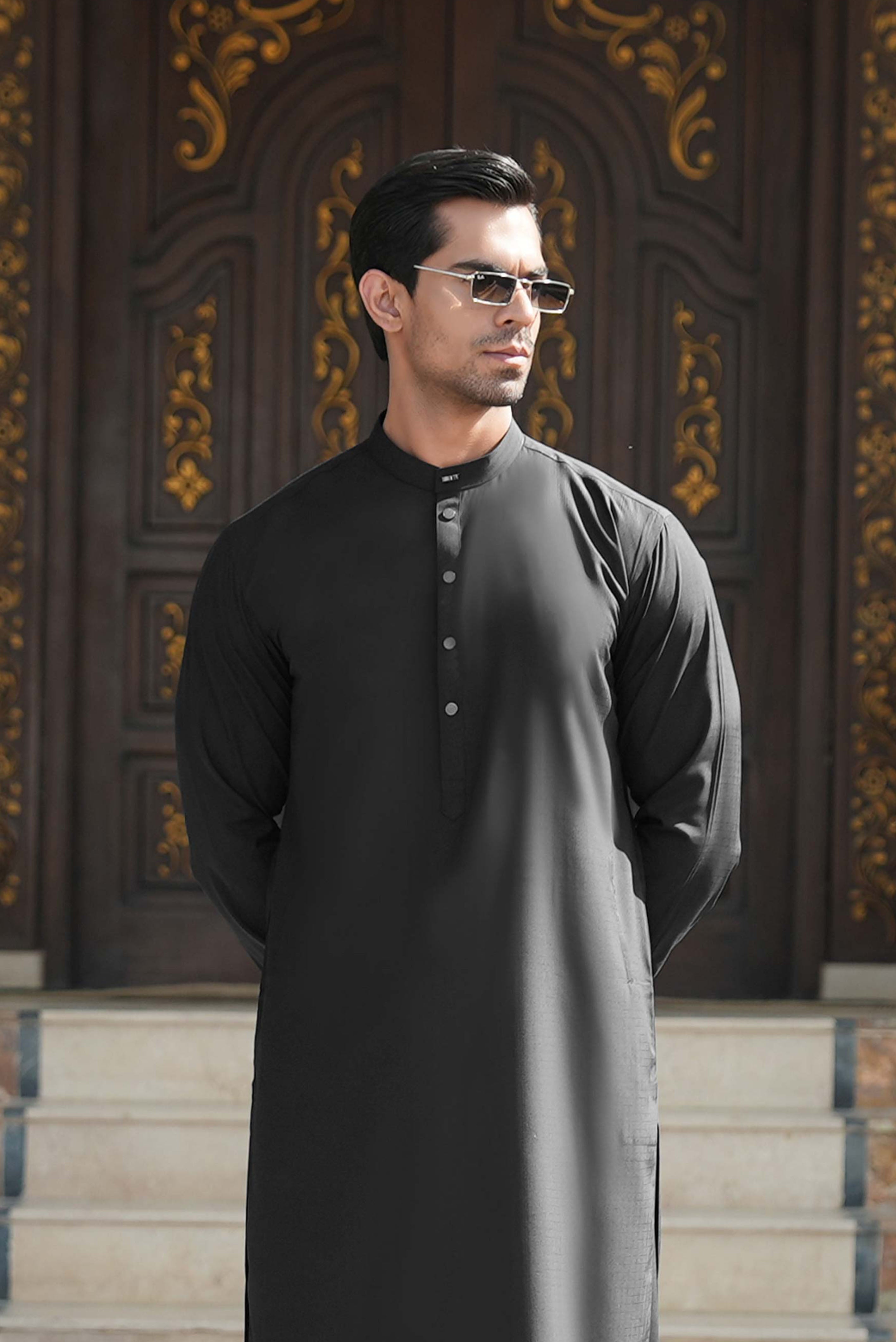 Stitched Shalwar Kameez (SPSB03) Black