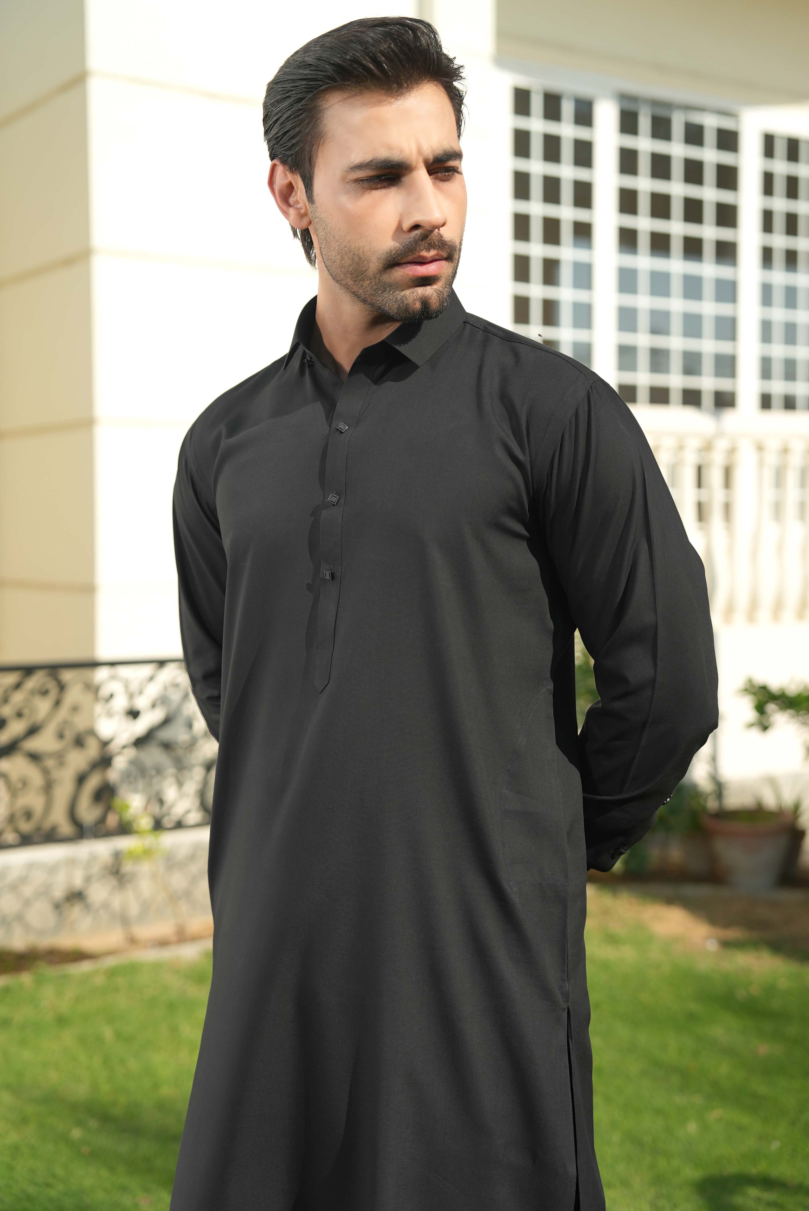 Stitched Shalwar Kameez (SPSC) Black