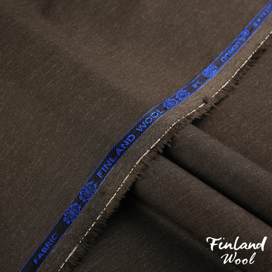 Finland Wool unstitched winter wash & wear woolen fabric in dark winter tones with a soft, wrinkle-free finish