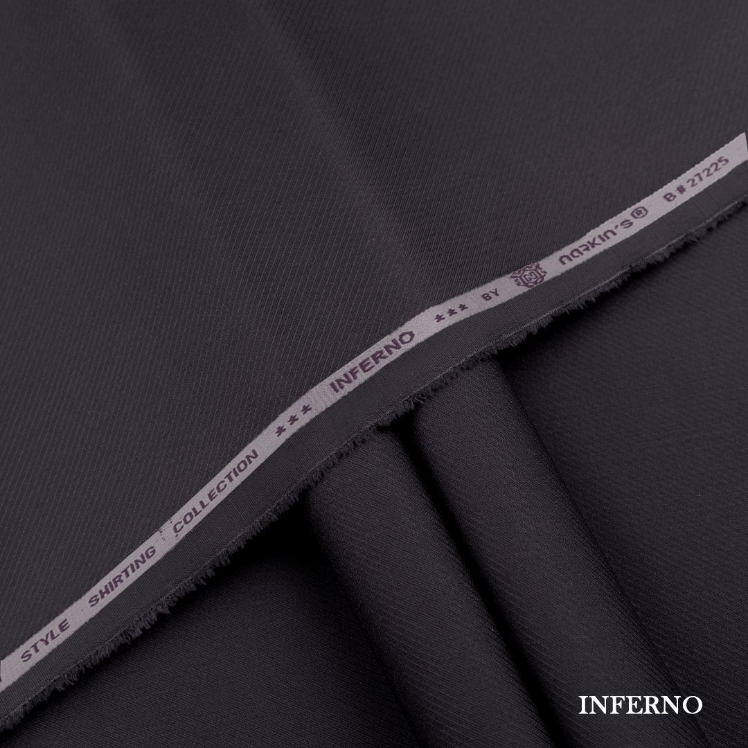 Inferno Shirting wash and wear fabric with self dobby texture and rich color