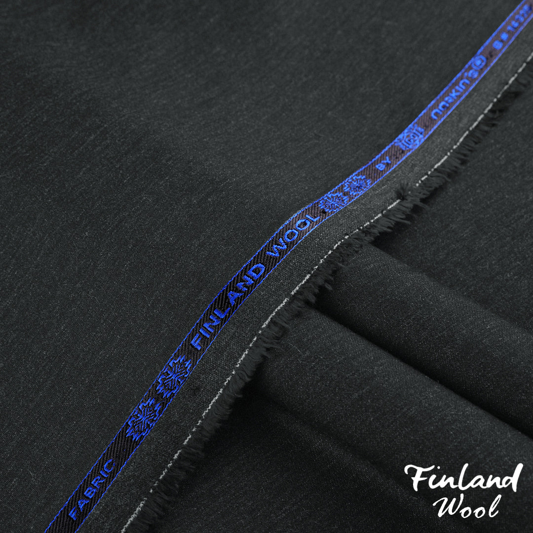 Finland Wool unstitched winter wash & wear woolen fabric in dark winter tones with a soft, wrinkle-free finish