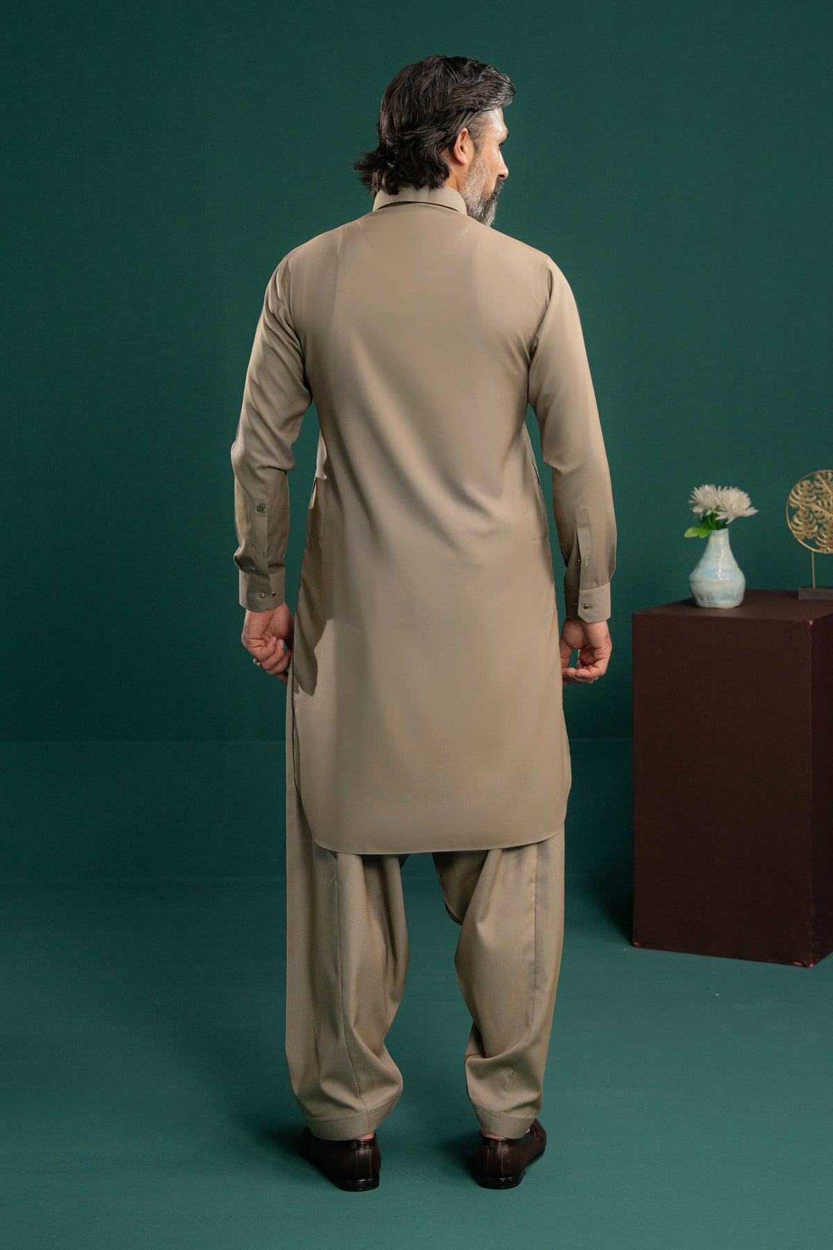 Greyish Blue - Stitched Shalwar Kameez - SWSC21