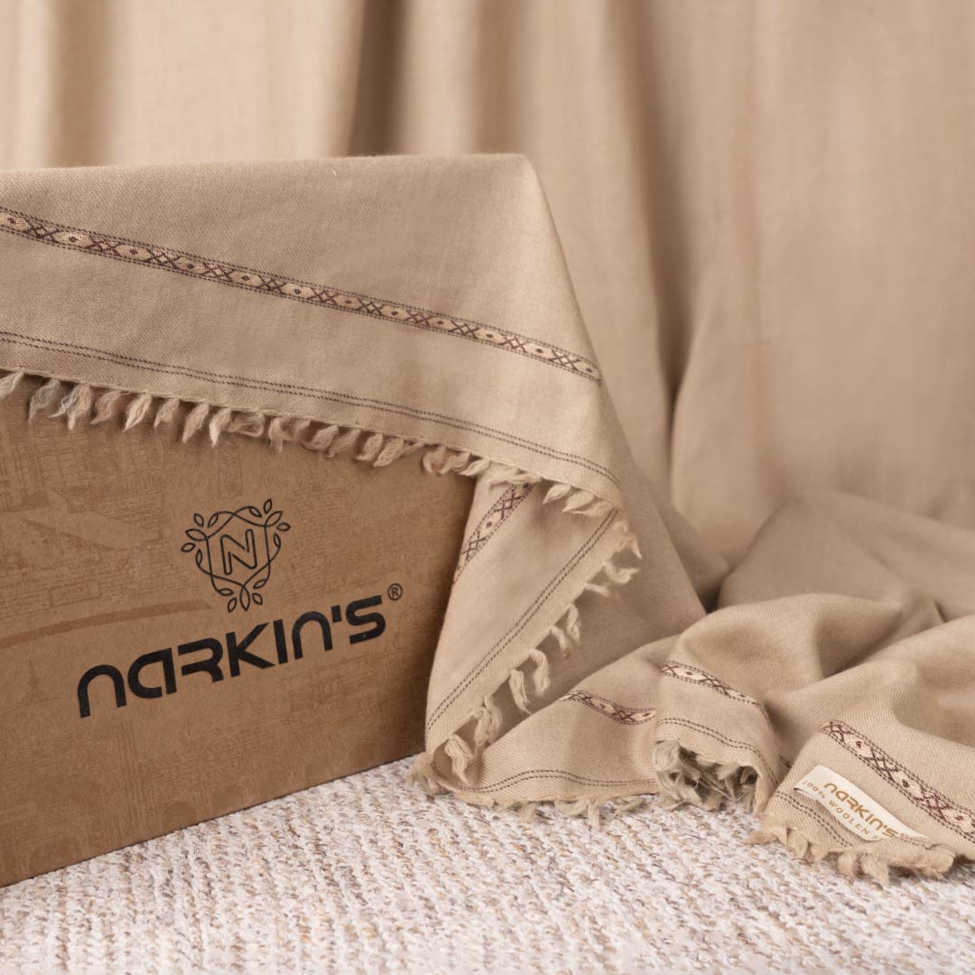 Woolen Shawl - 005 | Mid Brown