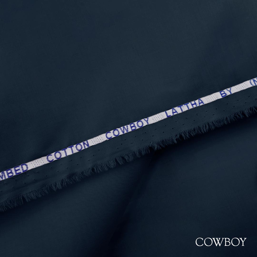 Premium Cowboy cotton fabric with fine yarn and compact structure