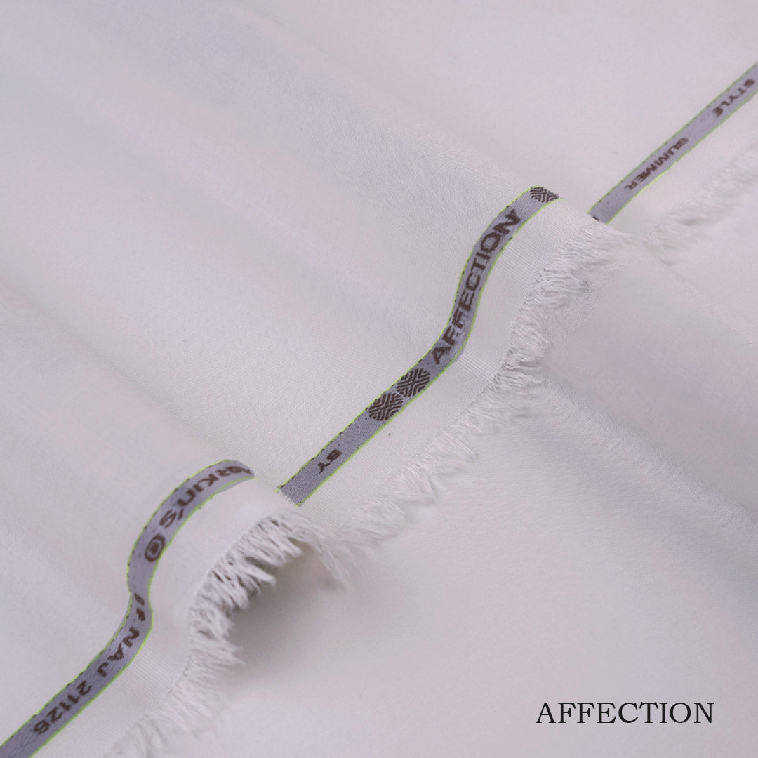 Premium Affection wash & wear blended fabric in polyester and viscose with smooth texture, elegant fall, and long-lasting fade-resistant color, ideal for ethnic wear.