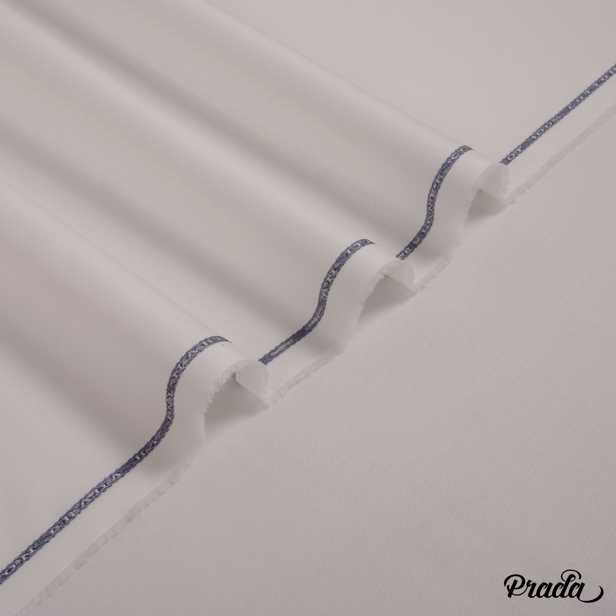 Prada unstitched winter fabric by Narkin's, 100% cotton, soft texture, medium weight, ideal for light to moderate winter wear.