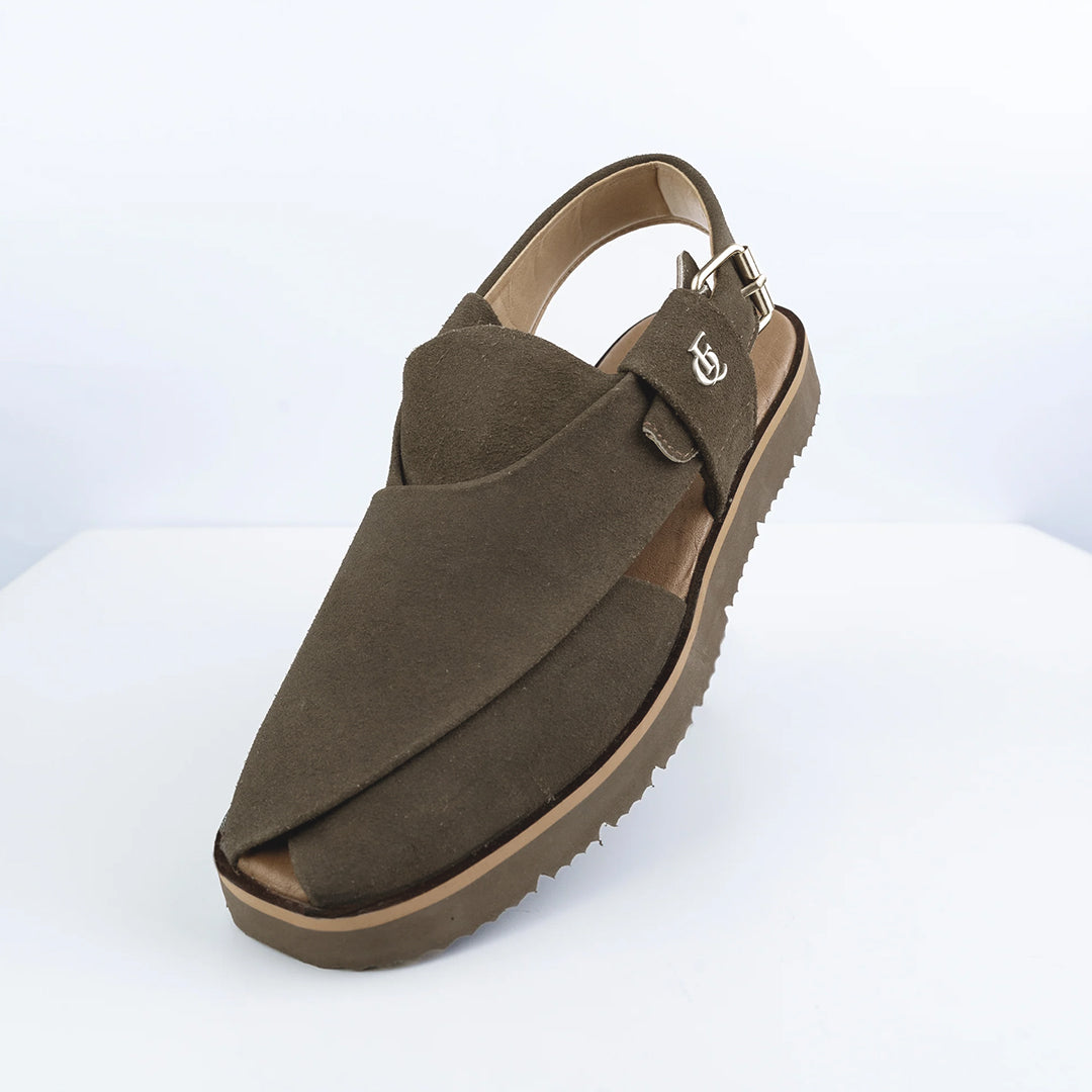 Peshawari Sandal - Brown (Suede Leather) (PMC11)