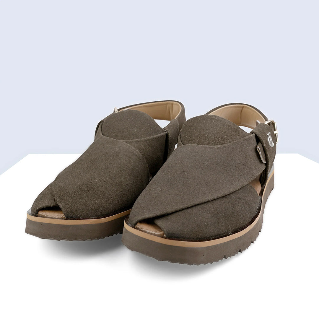 Peshawari Sandal - Brown (Suede Leather) (PMC11)
