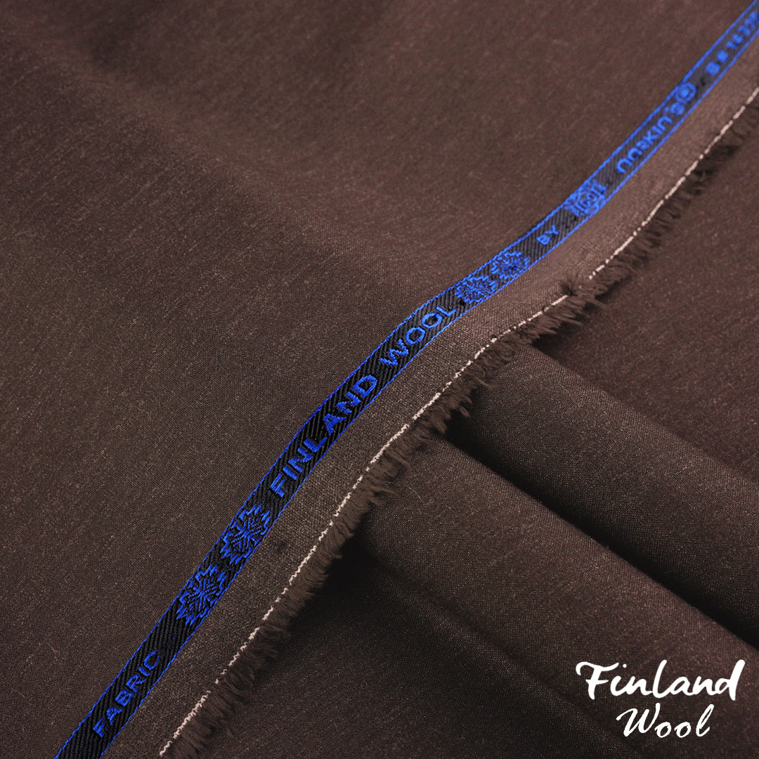 Finland Wool unstitched winter wash & wear woolen fabric in dark winter tones with a soft, wrinkle-free finish
