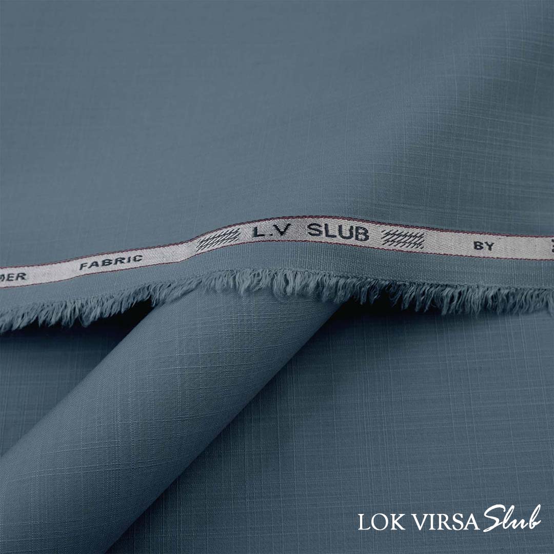 Lok Virsa Slub textured wash & wear fabric with soft finish and durable compact yarn weave in rich color shades