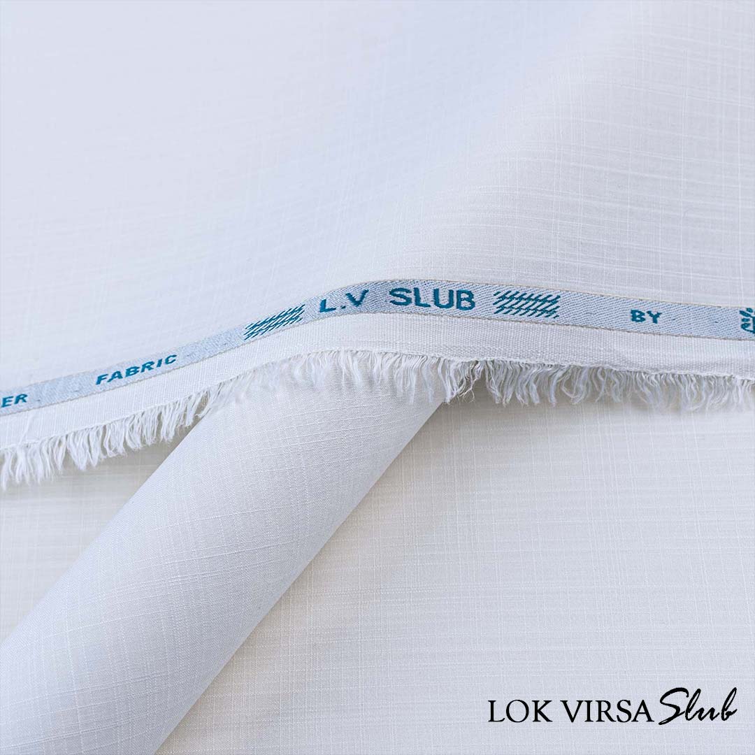 Lok Virsa Slub textured wash & wear fabric with soft finish and durable compact yarn weave in rich color shades