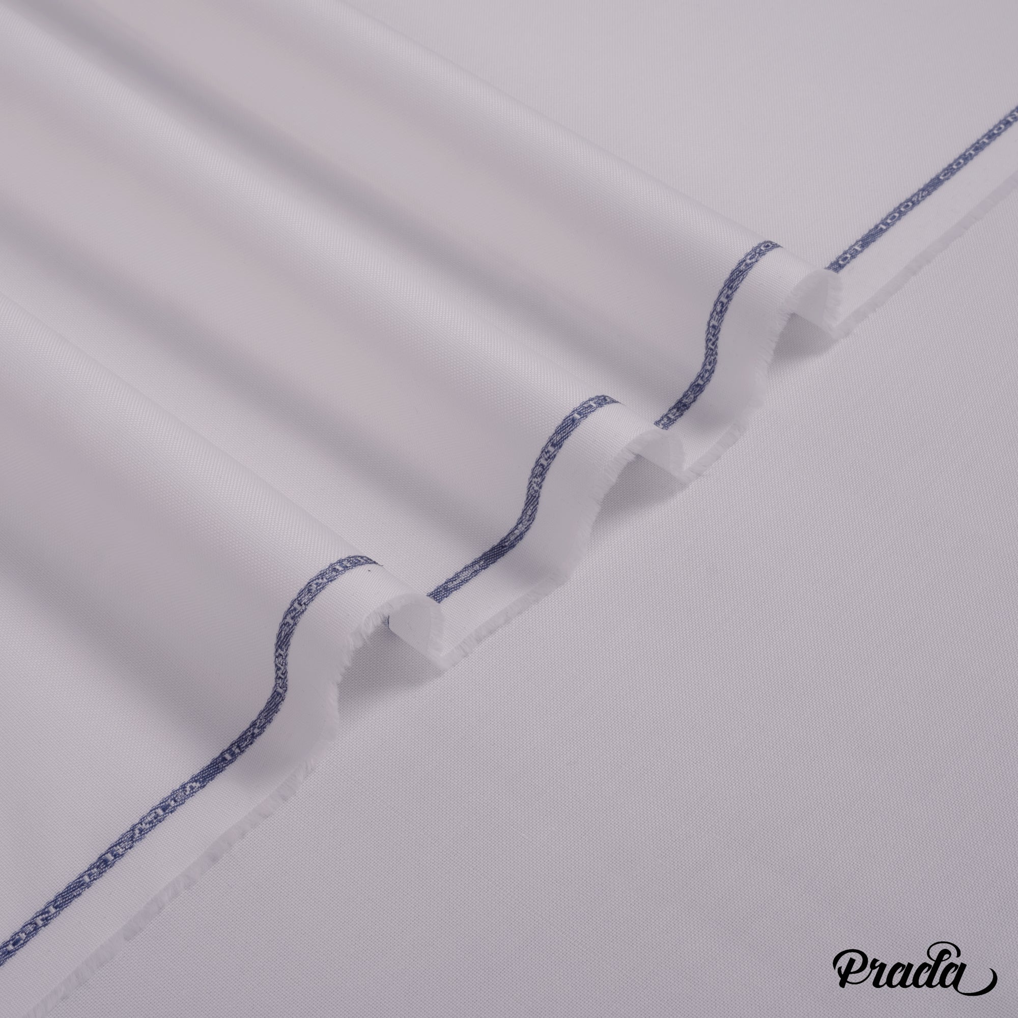 Prada unstitched winter fabric by Narkin's, 100% cotton, soft texture, medium weight, ideal for light to moderate winter wear.