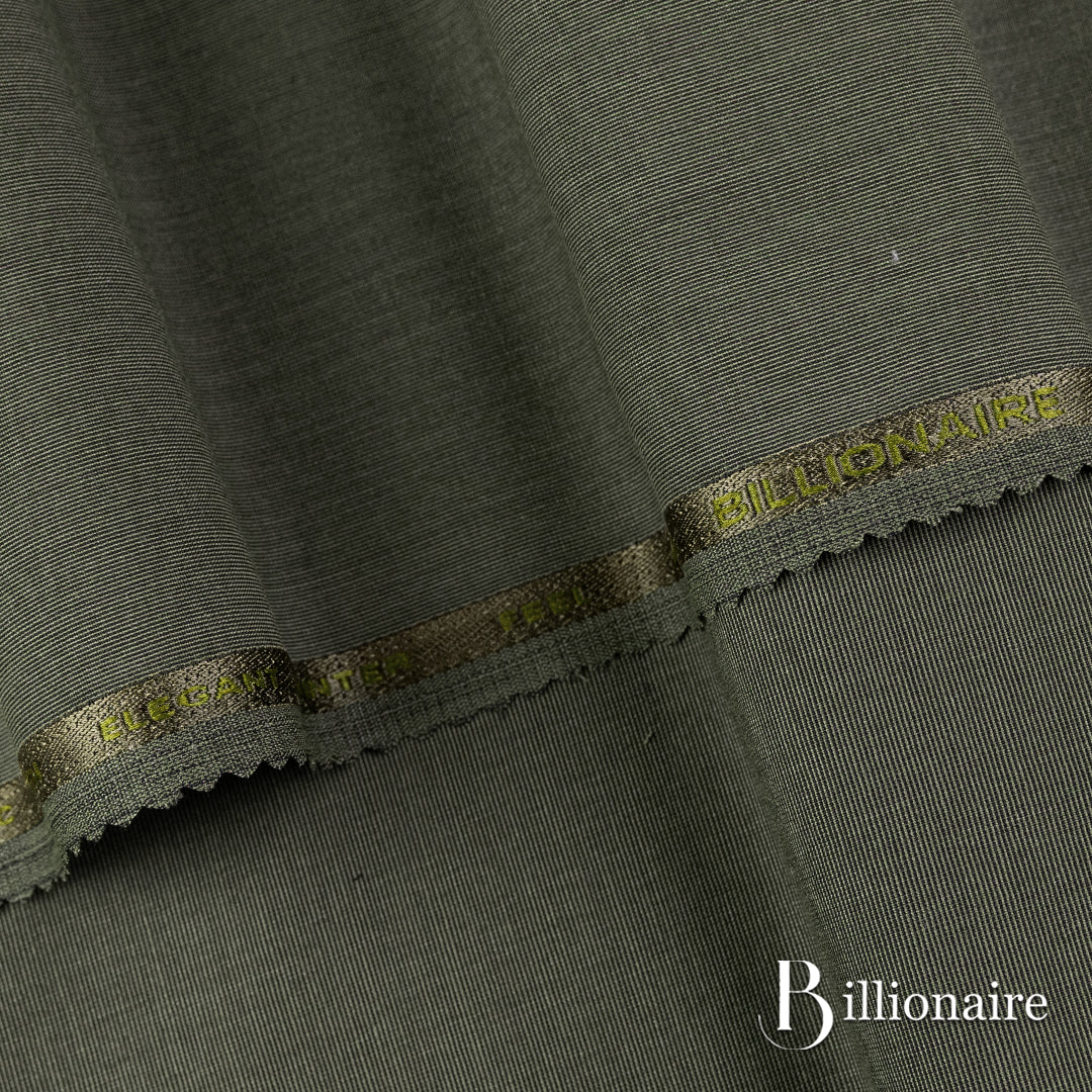 Billionaire unstitched fabric with subtle texture and lustrous finish, perfect for winter wash & wear and festive or party occasions