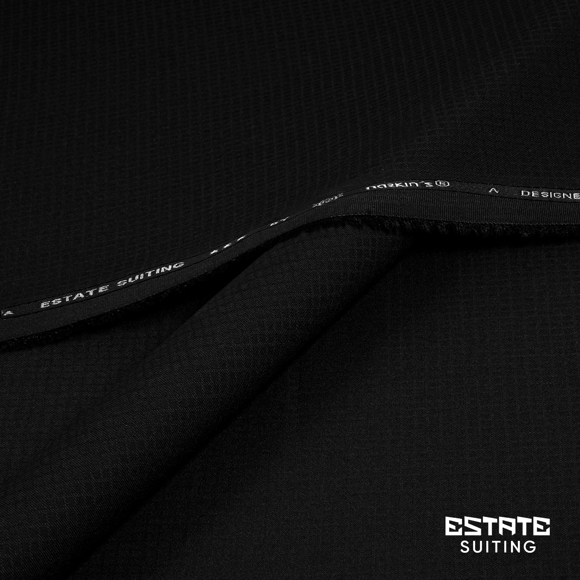 Estate unstitched suiting fabric by Narkin’s, winter wash & wear, medium weight, wrinkle-free with subtle textured weave