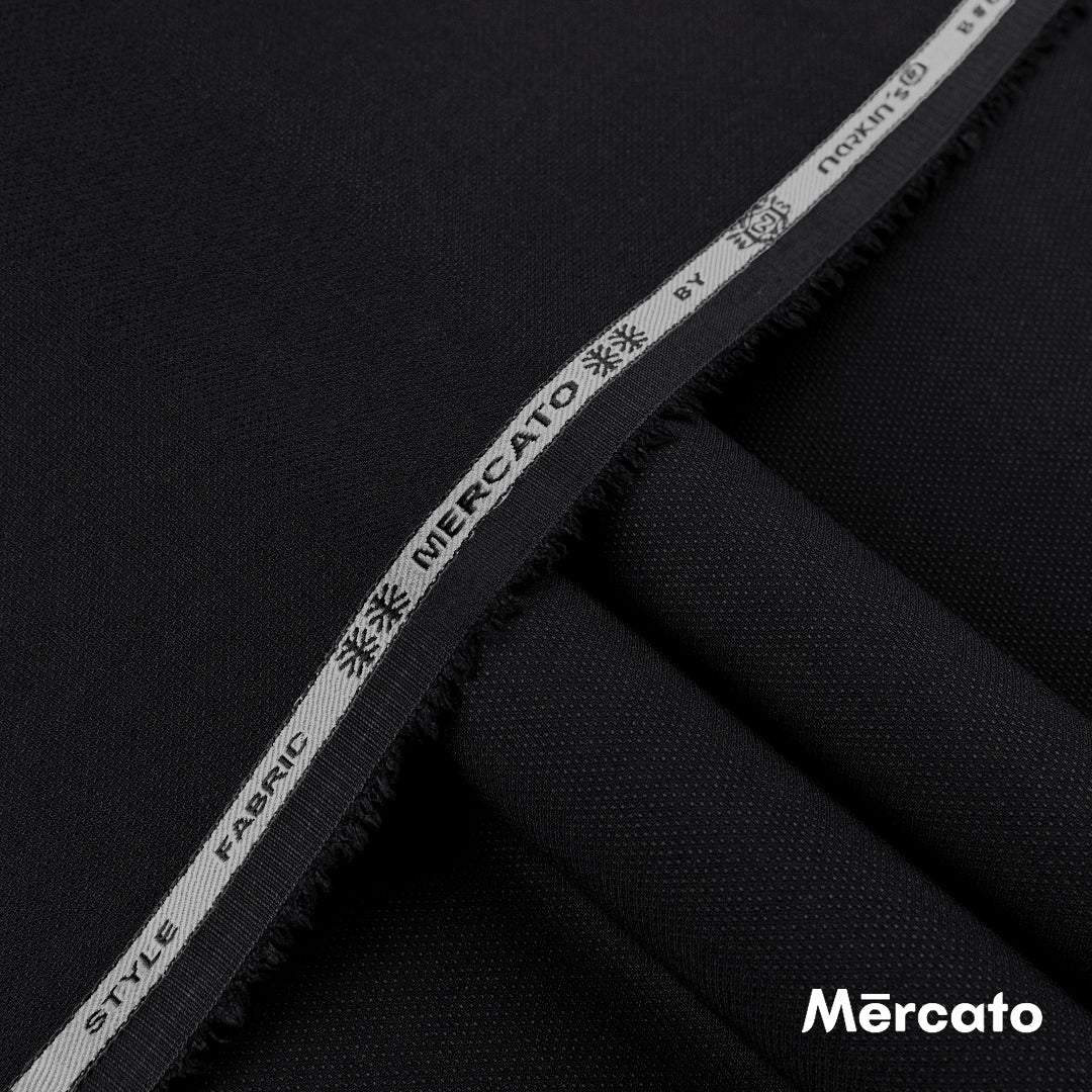 Mercato unstitched winter wash & wear suiting fabric in soft twill weave by Narkin’s.
