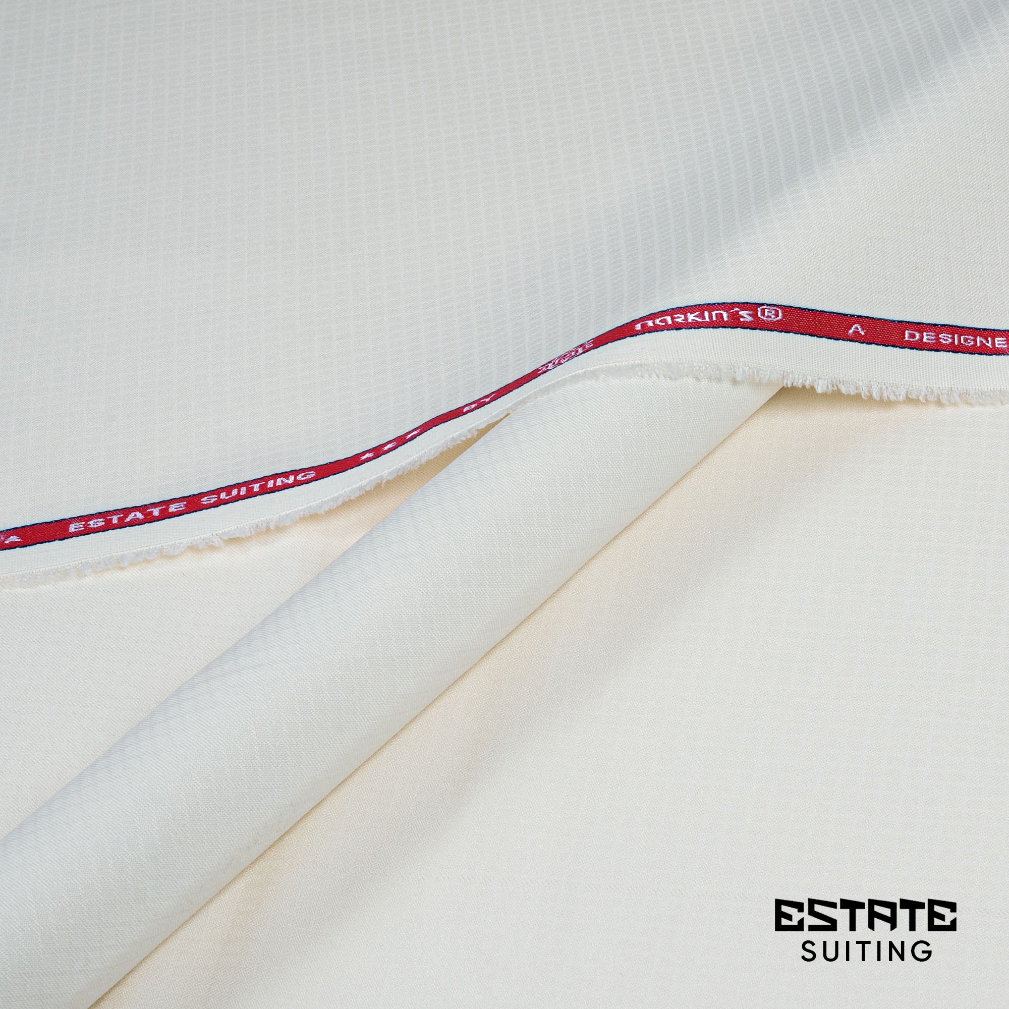 Estate unstitched suiting fabric by Narkin’s, winter wash & wear, medium weight, wrinkle-free with subtle textured weave